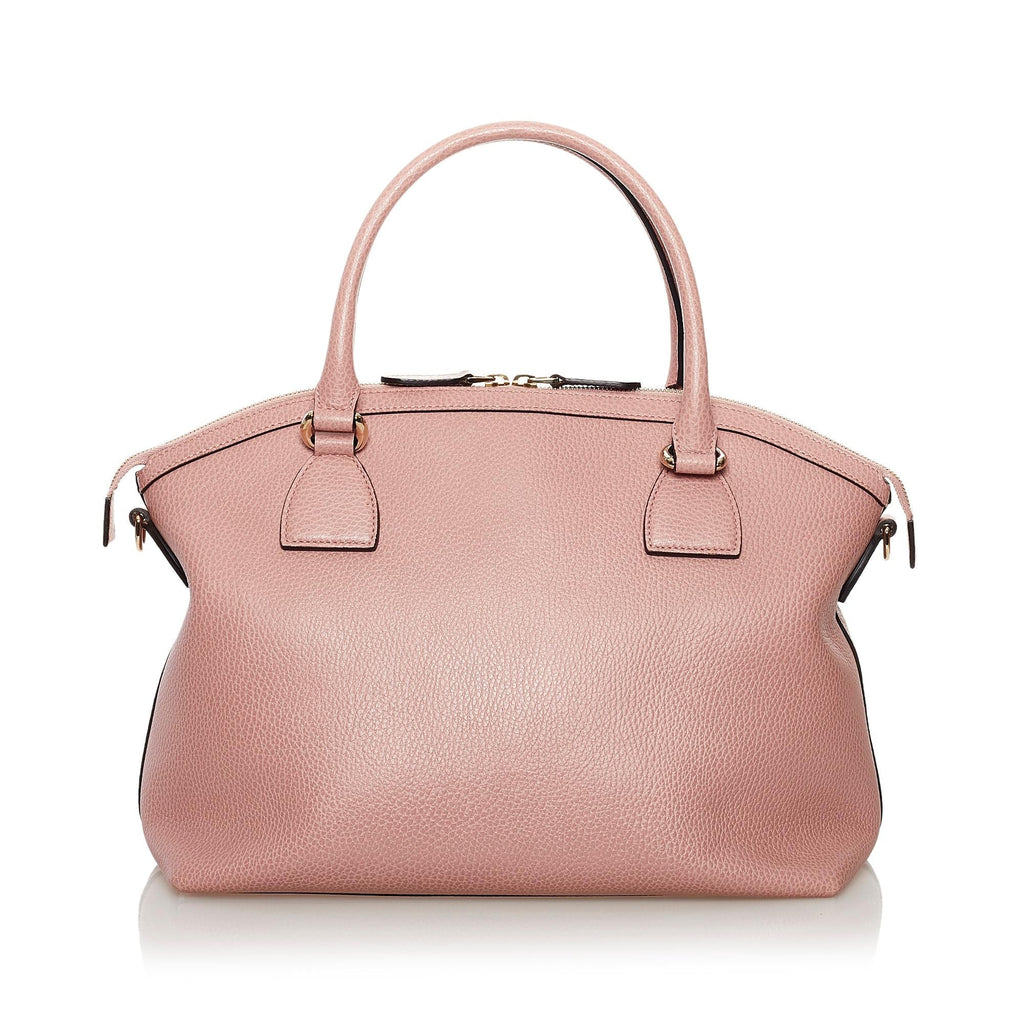 Gucci Gucci Charm Dome Leather Satchel (SHG-32882)