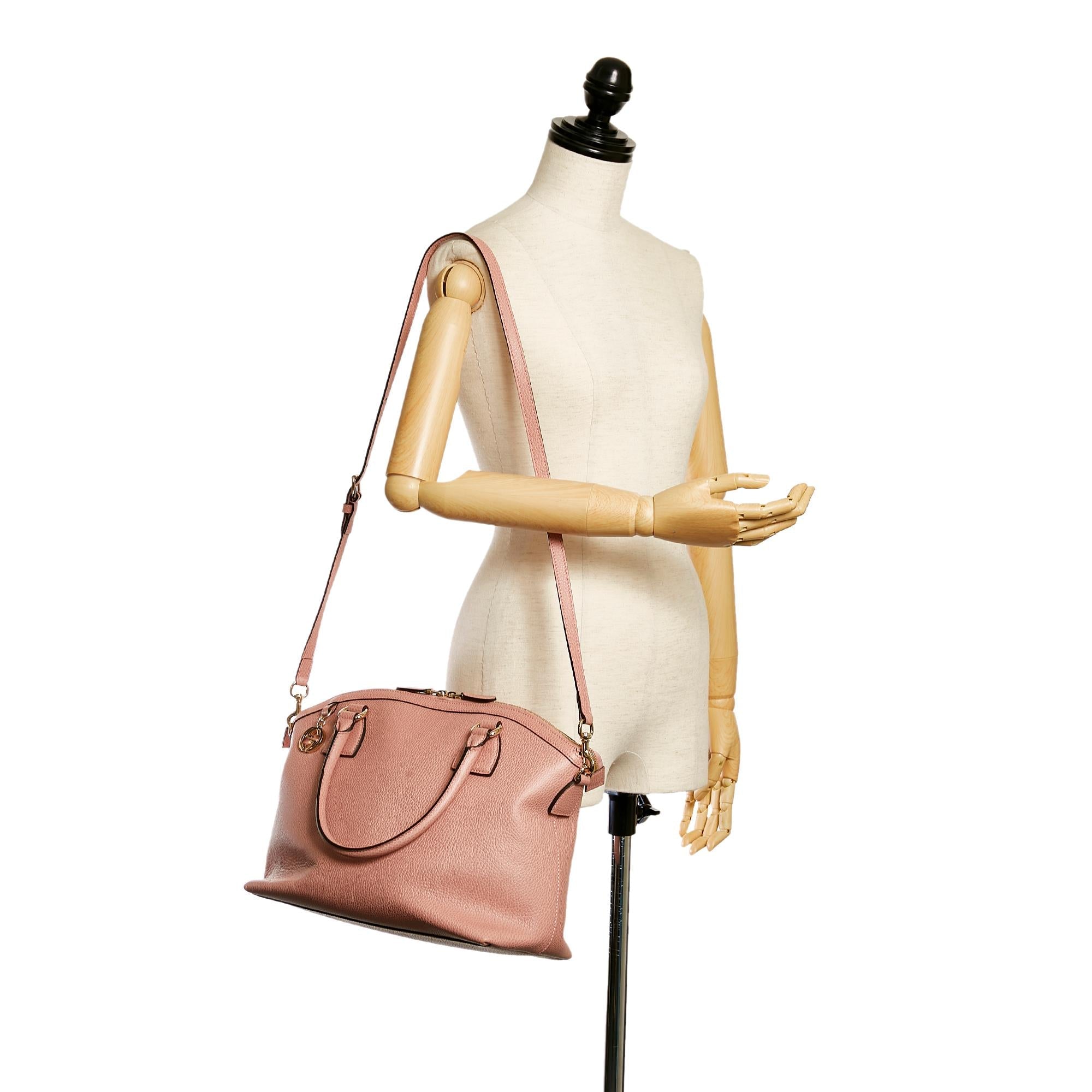 Gucci Gucci Charm Dome Leather Satchel (SHG-32882)