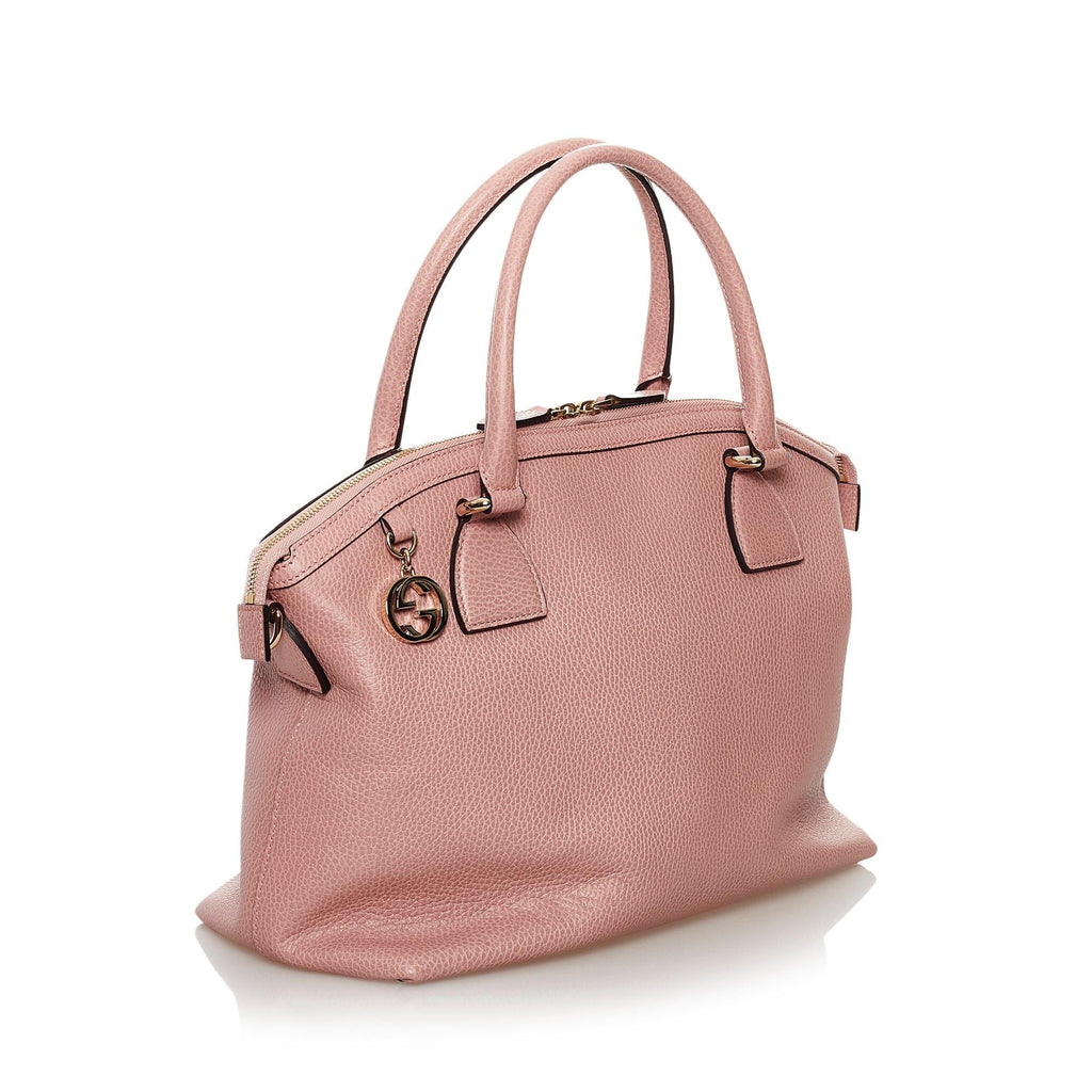 Gucci Gucci Charm Dome Leather Satchel (SHG-32882)