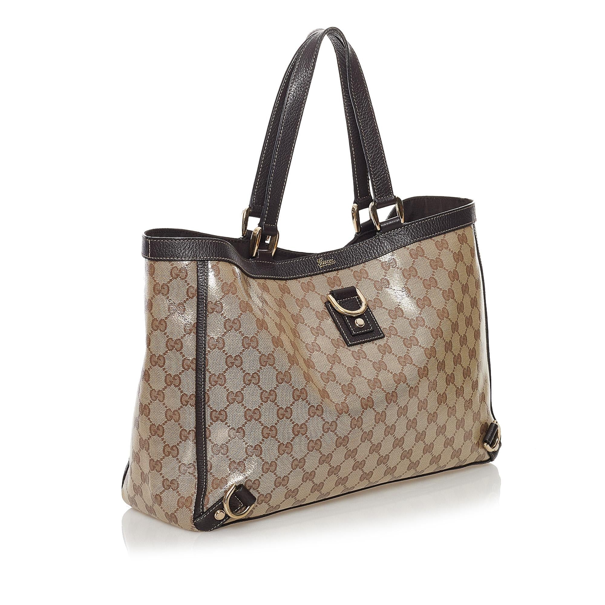 Gucci GG Crystal Abbey D-Ring Tote Bag (SHG-32323)