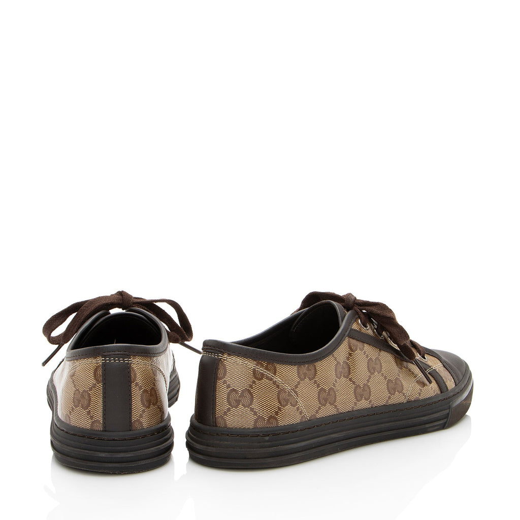 Gucci GG Crystal Leather Sneakers - Size 8 / 38