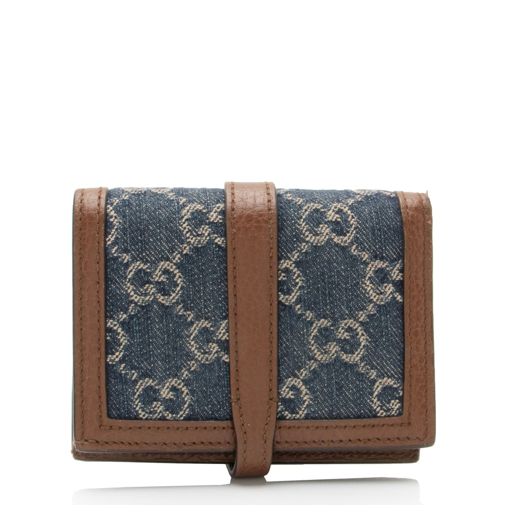 Gucci GG Denim Jackie 1961 Card Case (SHF-iZQjy3)