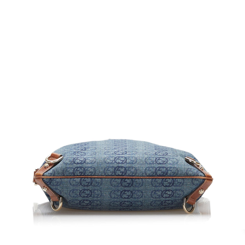 Gucci GG Denim Abbey D-Ring Crossbody Bag (SHG-37187)