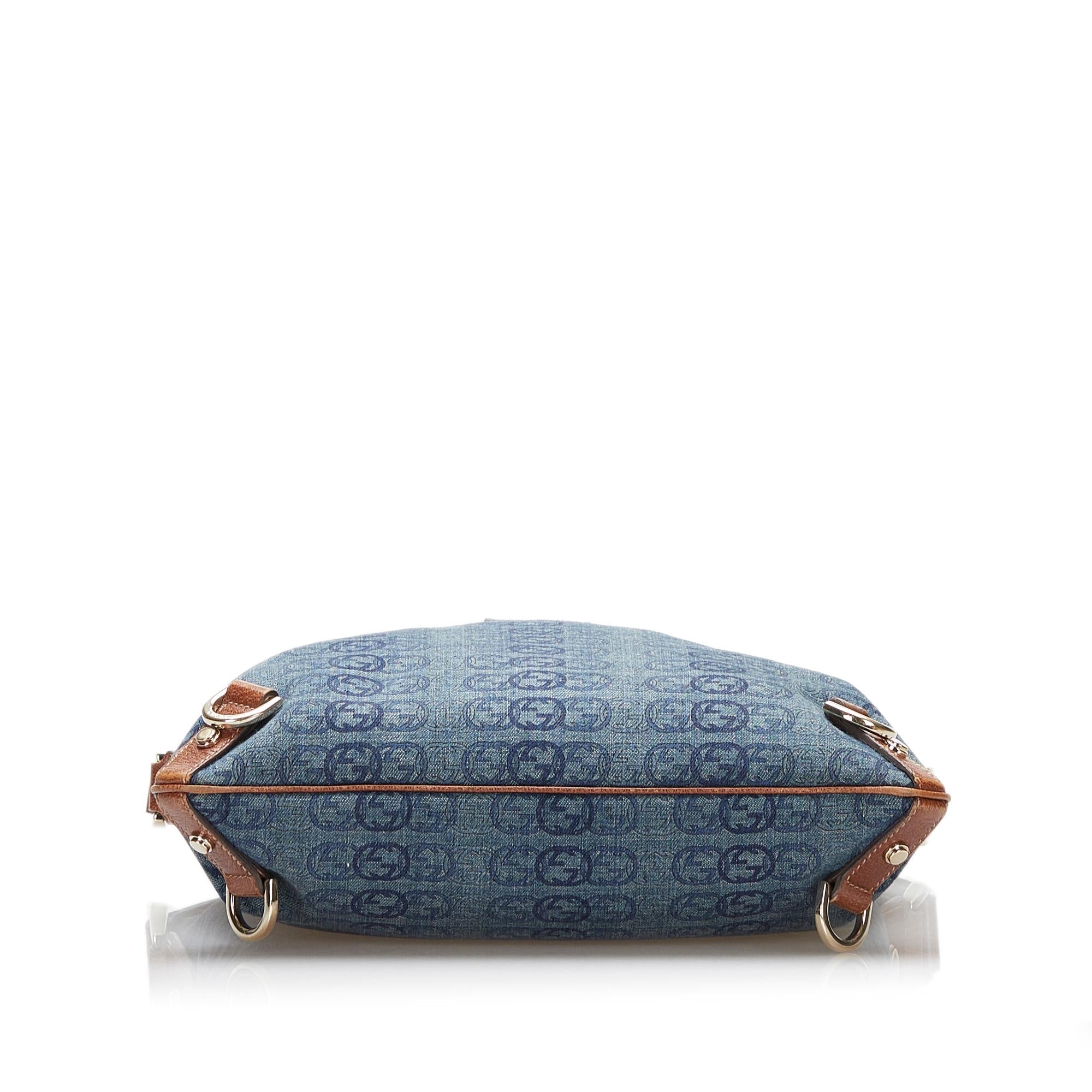 Gucci GG Denim Abbey D-Ring Crossbody Bag (SHG-37187)
