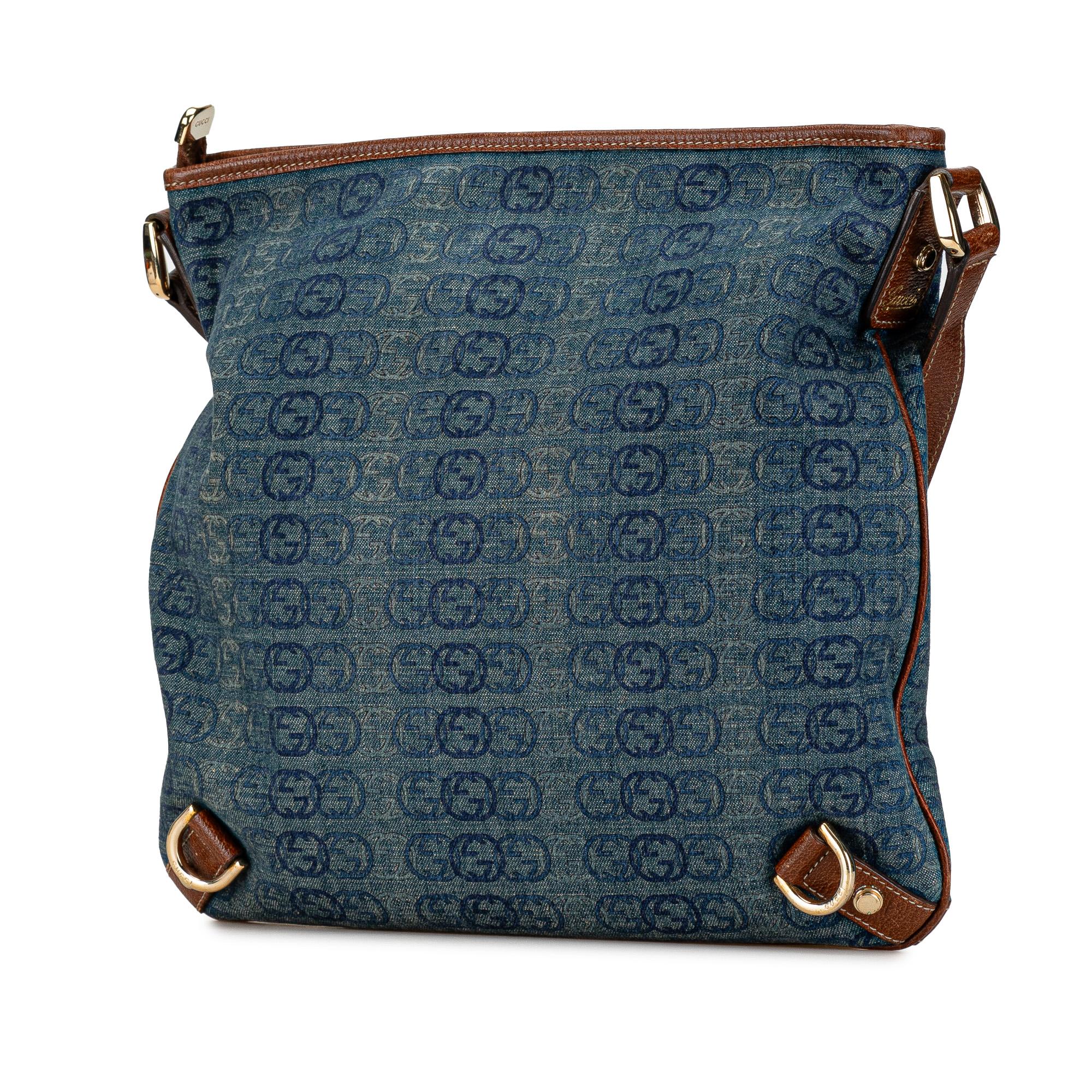 Gucci GG Denim Abbey D-Ring Crossbody Bag