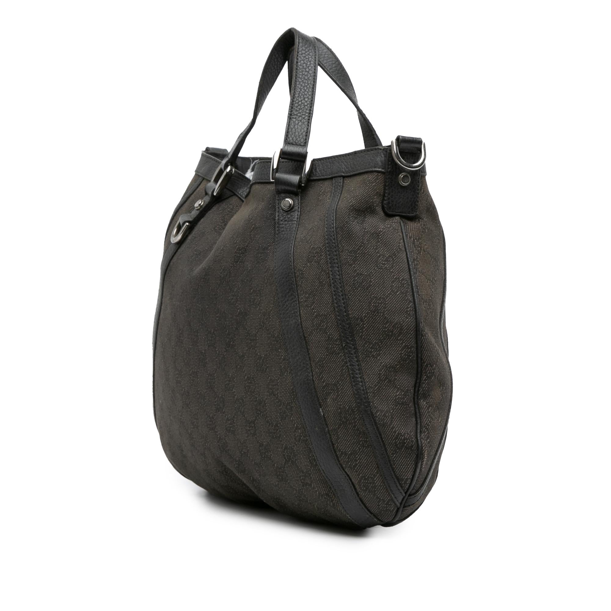 Gucci GG Denim Abbey D Ring Satchel