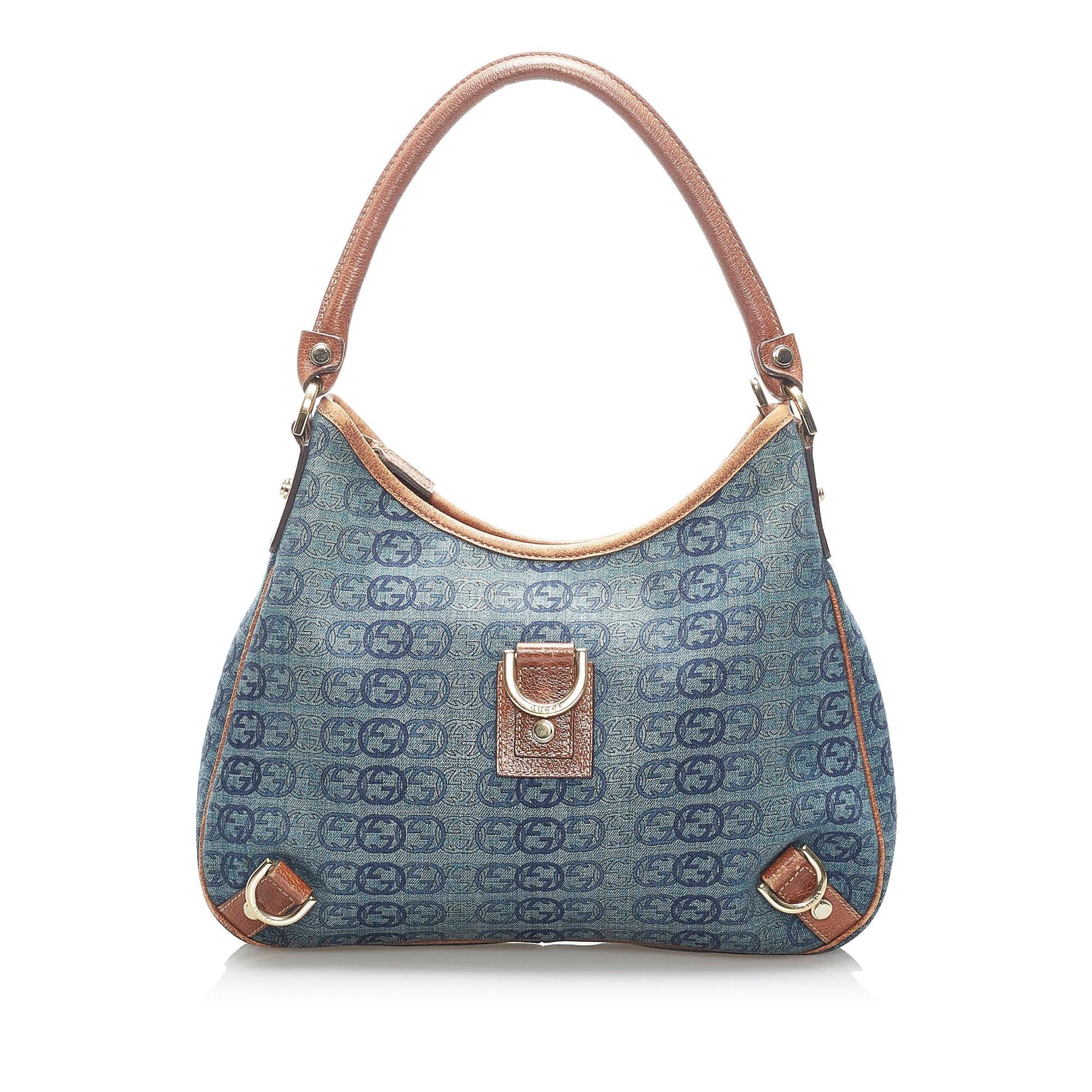 Gucci Gucci Denim Abbey D-Ring Shoulder Bag (SHG-34010)