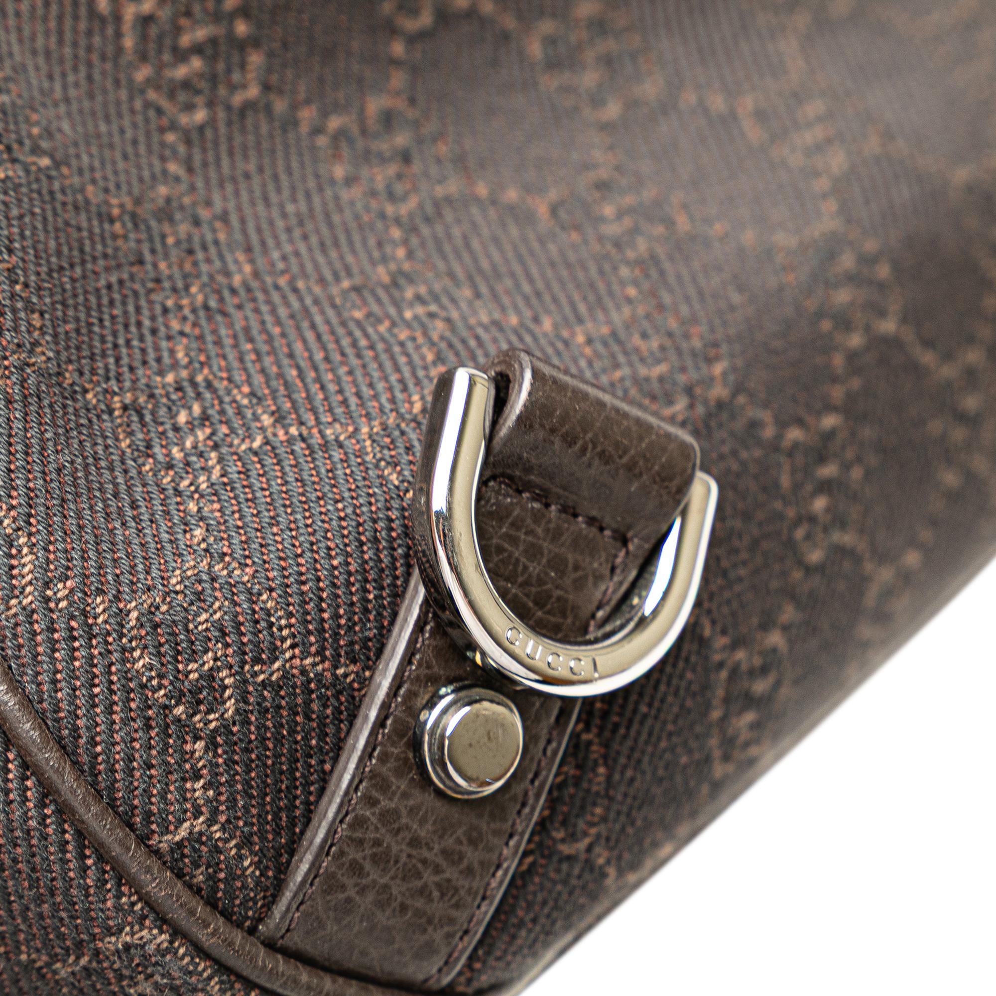 Gucci GG Denim Abbey D Ring Shoulder Bag