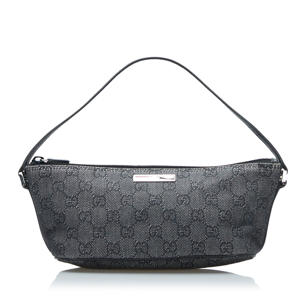 Gucci GG Denim Boat Baguette (SHG-CGZkjD)