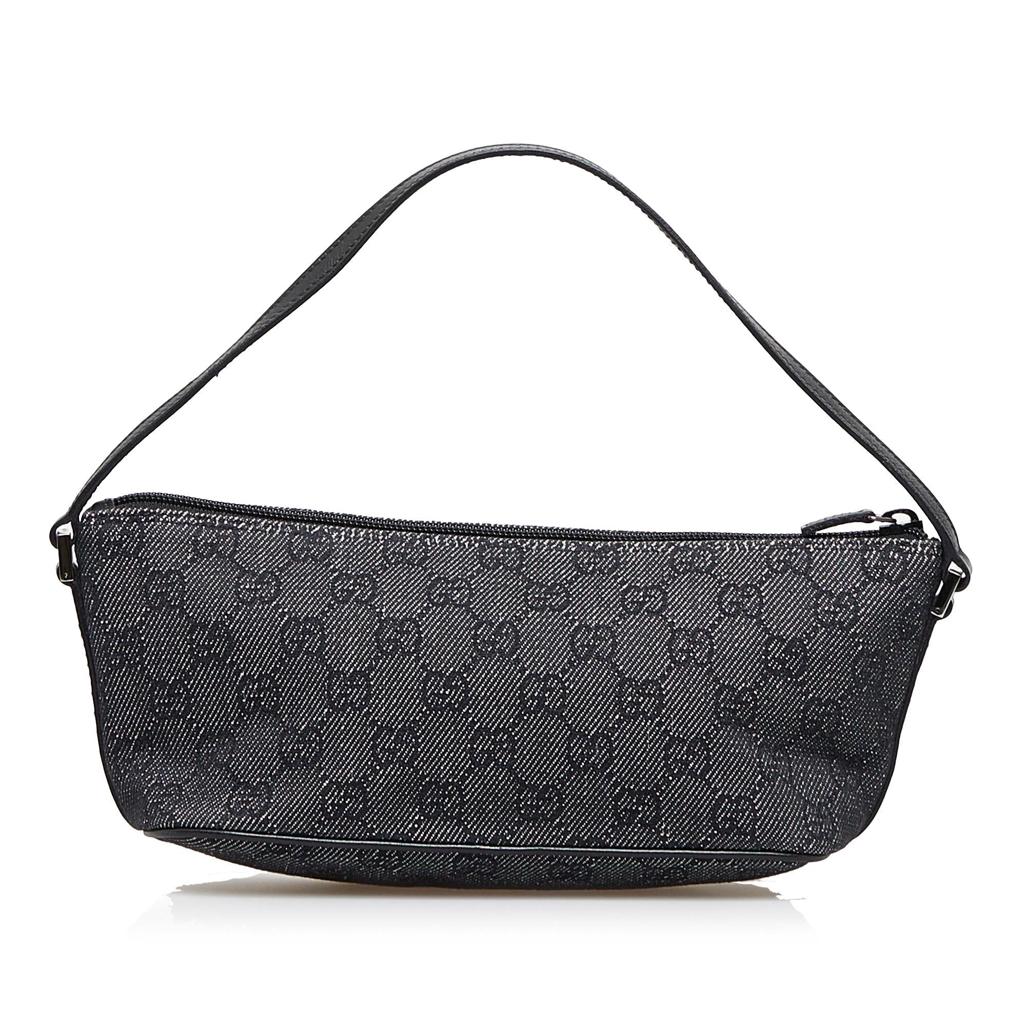 Gucci GG Denim Boat Baguette (SHG-2yQjKr)