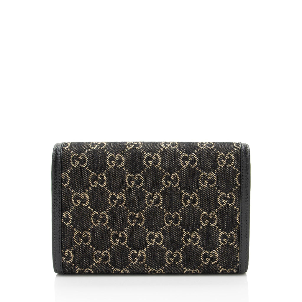 Gucci GG Denim Dionysus Chain Wallet (SHF-Y4jnLT)