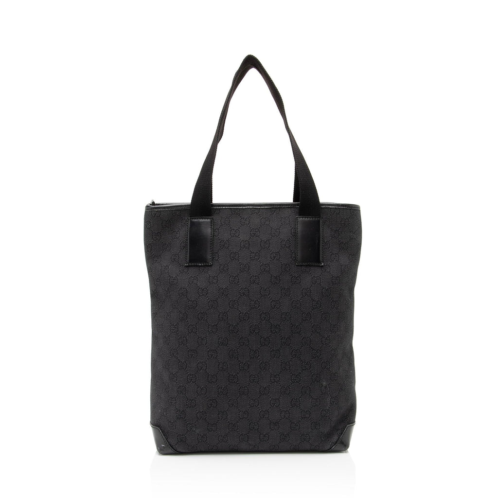 Gucci GG Denim Front Pocket Small Tote (SHF-23640)