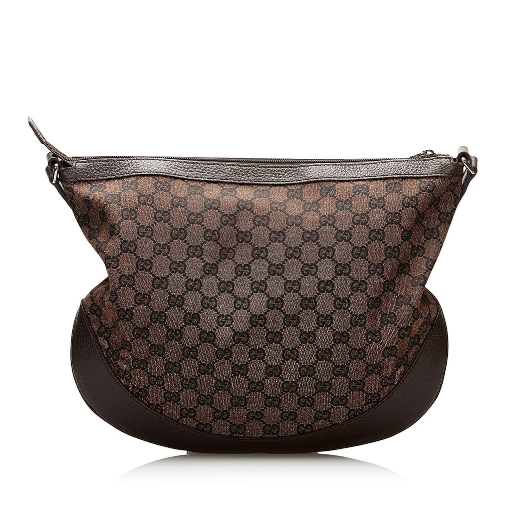 Gucci GG Denim Half Moon Crossbody Bag (SHG-35631)