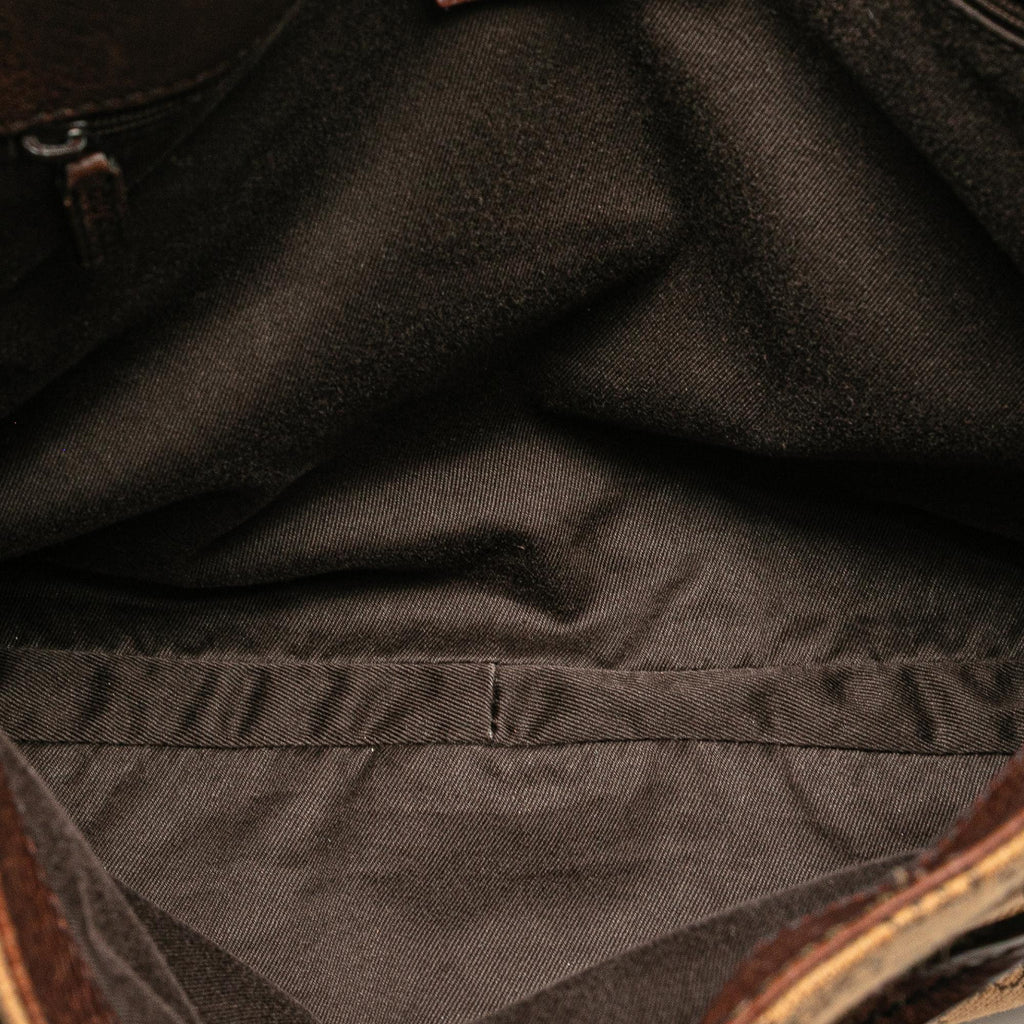 Gucci GG Denim Horsebit Shoulder Bag