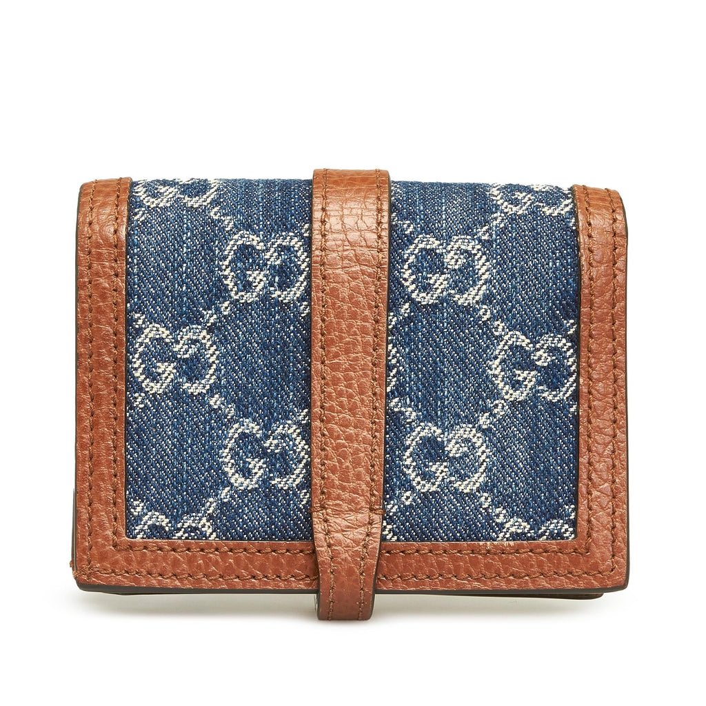 Gucci GG Denim Jackie Compact Wallet (SHG-LZ089d)