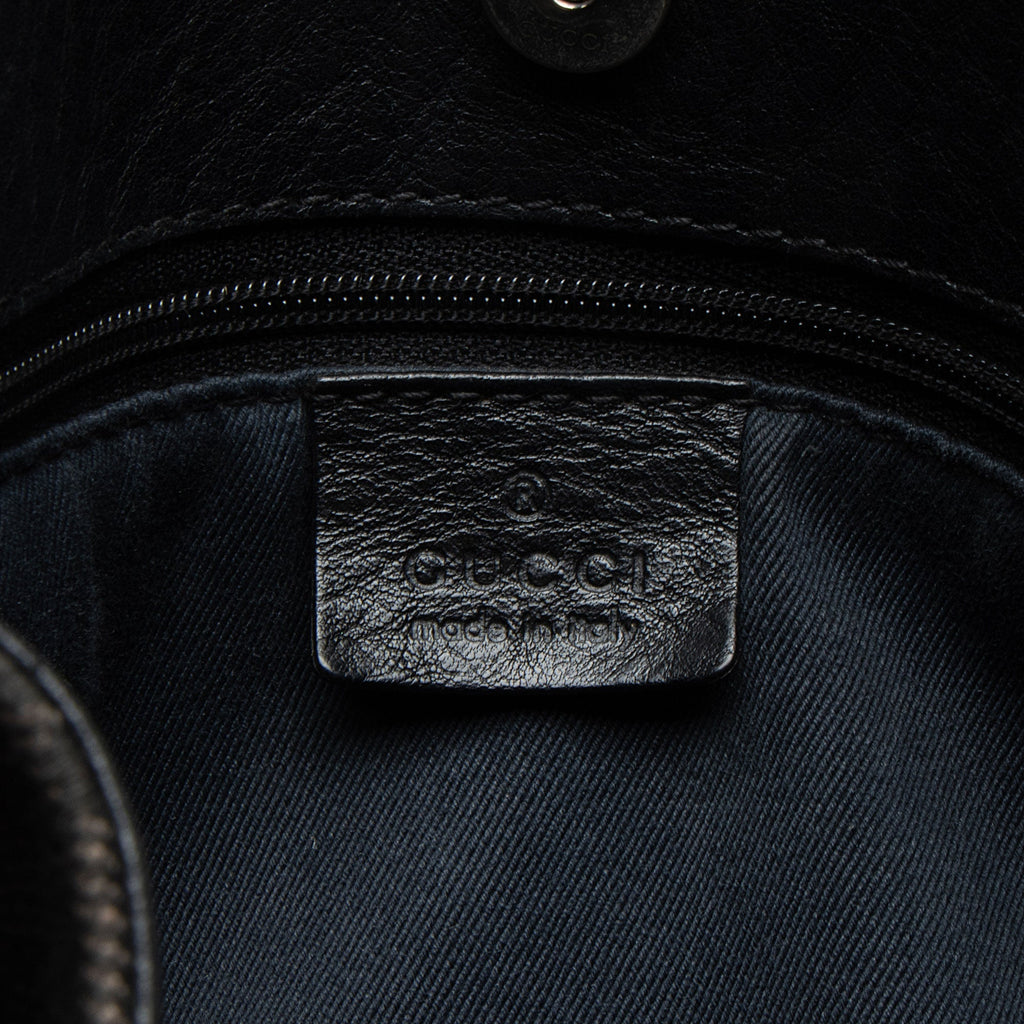 Gucci GG Denim Leather Square Tote