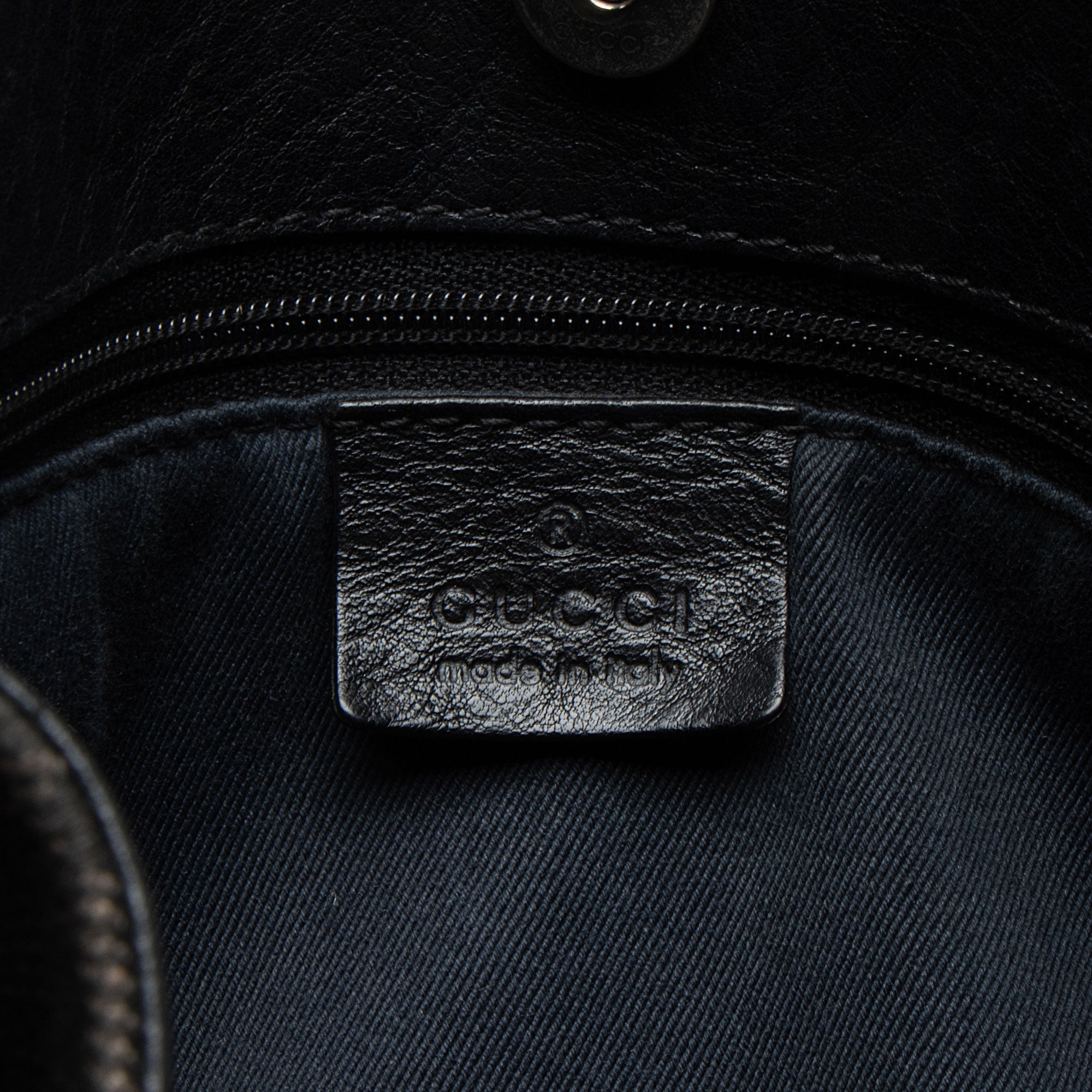 Gucci GG Denim Leather Square Tote