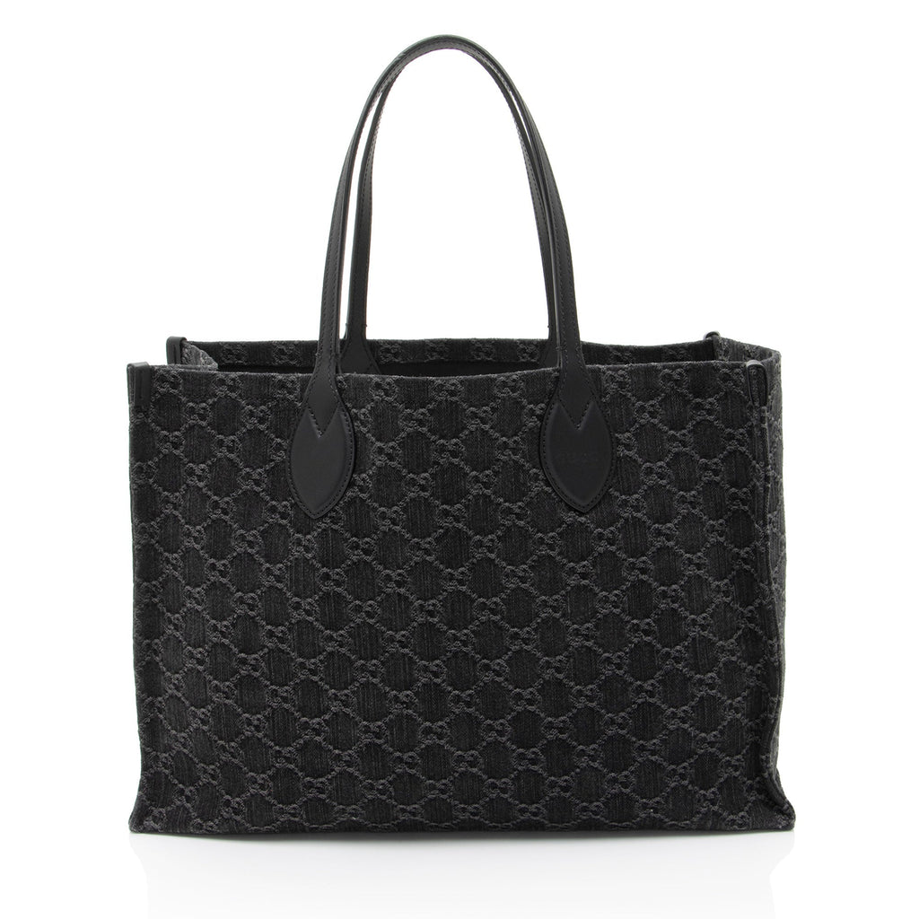Gucci GG Denim Ophidia Large Tote