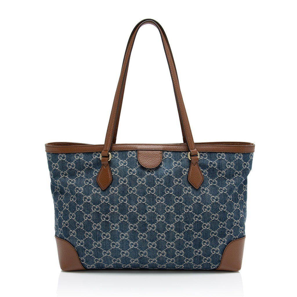 Gucci GG Denim Ophidia Medium Tote (SHF-DAKiQf)