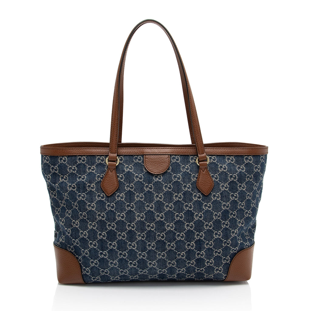Gucci GG Denim Ophidia Medium Tote (SHF-qNfSkO)