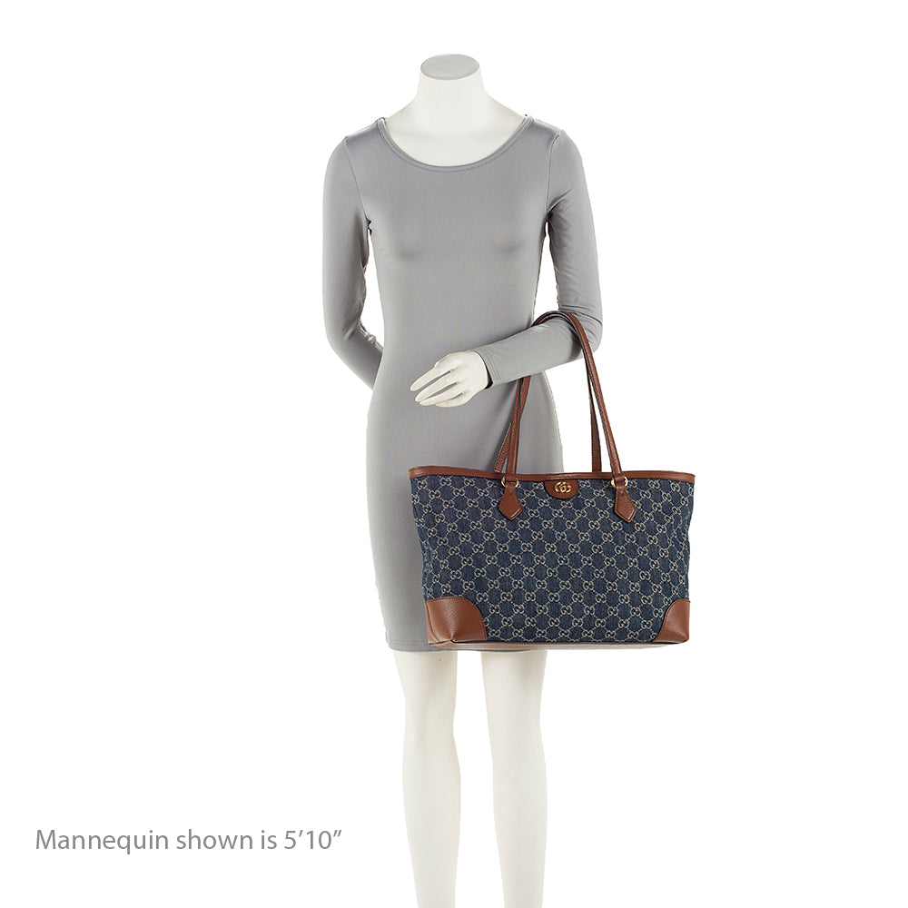 Gucci GG Denim Ophidia Medium Tote (SHF-qNfSkO)