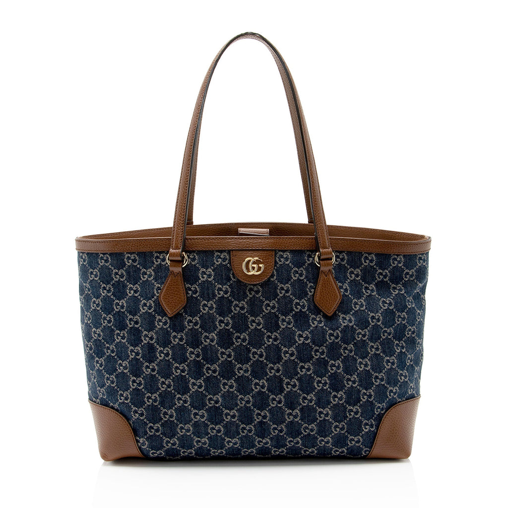 Gucci GG Denim Ophidia Medium Tote (SHF-YdRSNY)