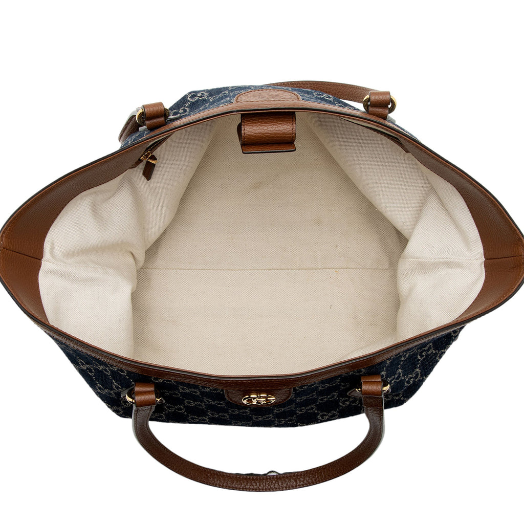 Gucci GG Denim Ophidia Medium Tote (SHF-YdRSNY)