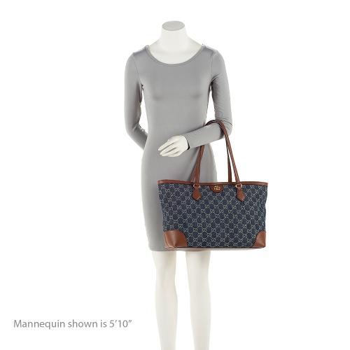 Gucci GG Denim Ophidia Medium Tote (SHF-eW1J5L)