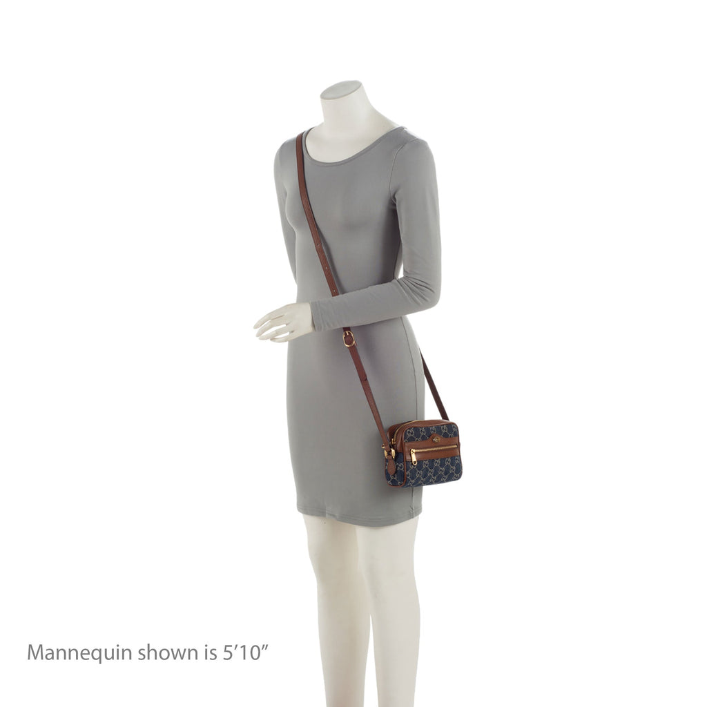 Gucci GG Denim Ophidia Mini Shoulder Bag (SHF-SFY9LT)