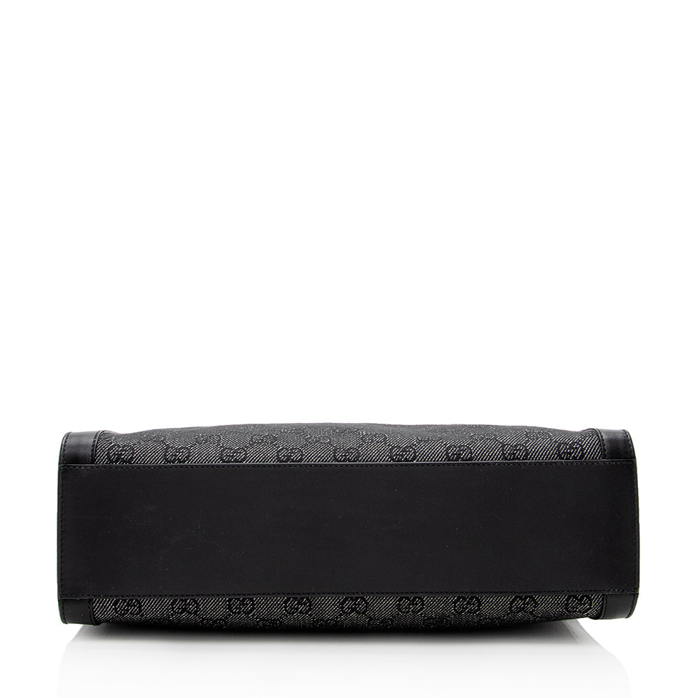 Gucci Gucci Denim Structured Shoulder Bag (SHF-19556)