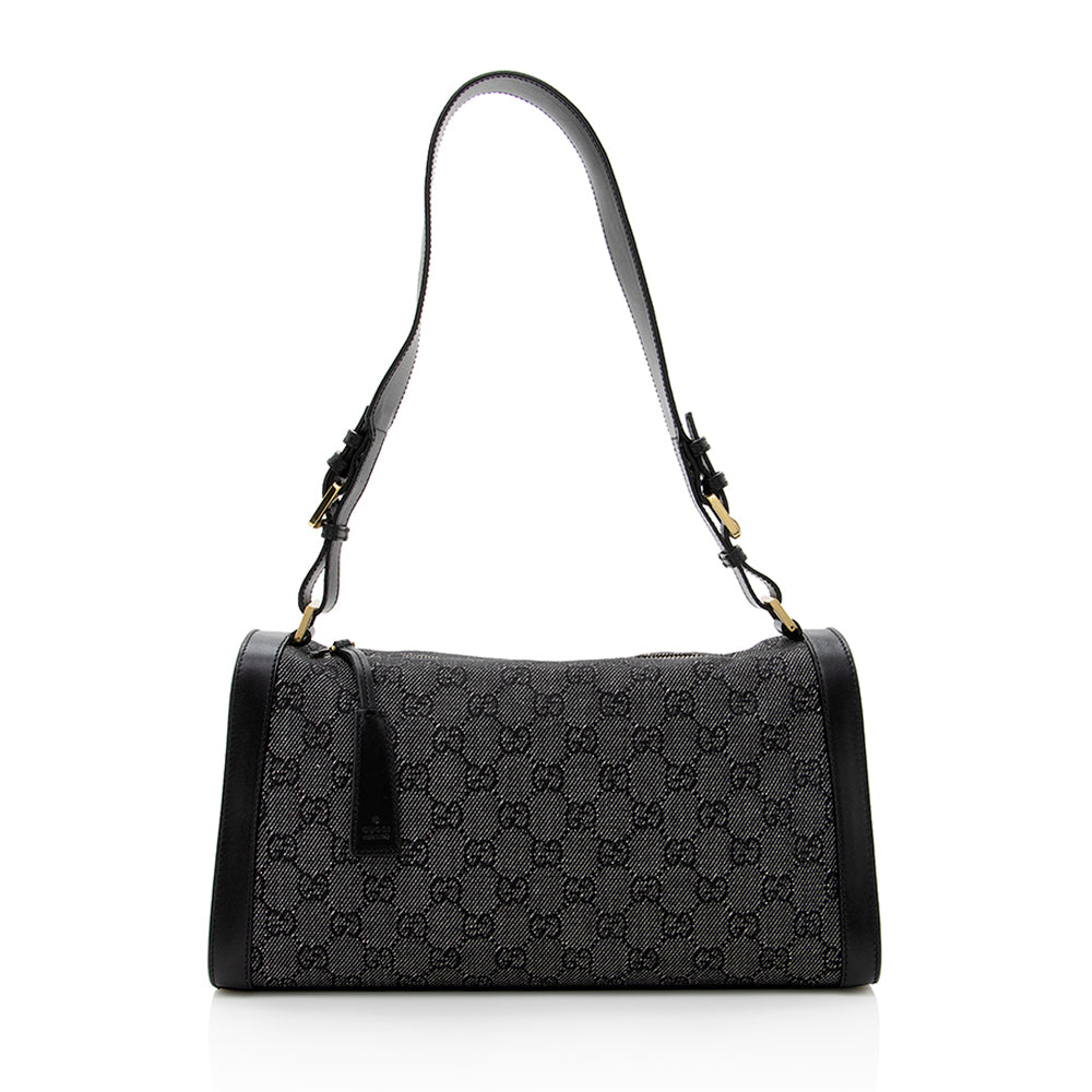 Gucci Gucci Denim Structured Shoulder Bag (SHF-19556)