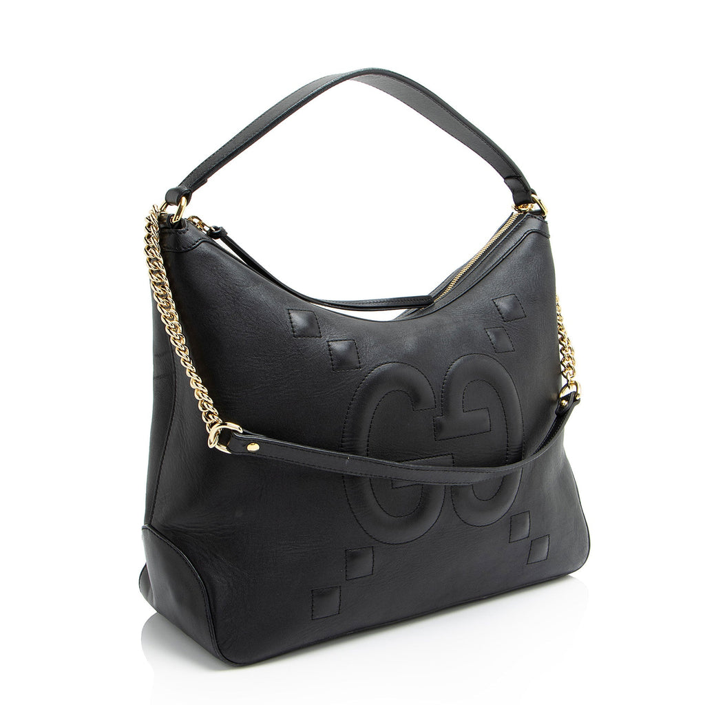 Gucci Jumbo GG Embossed Calfskin Apollo Large Shoulder Bag