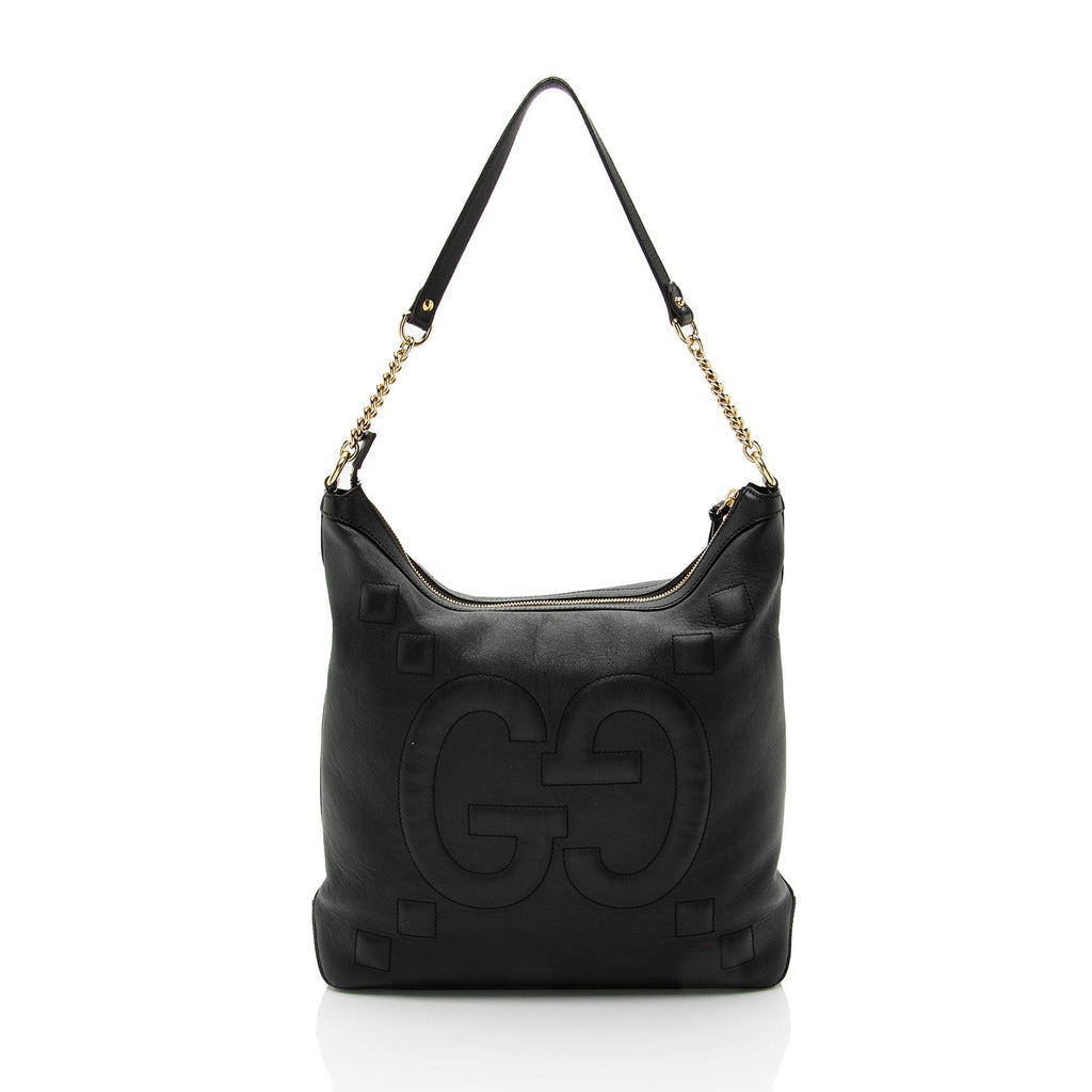 Gucci GG Embossed Calfskin Apollo Shoulder Bag