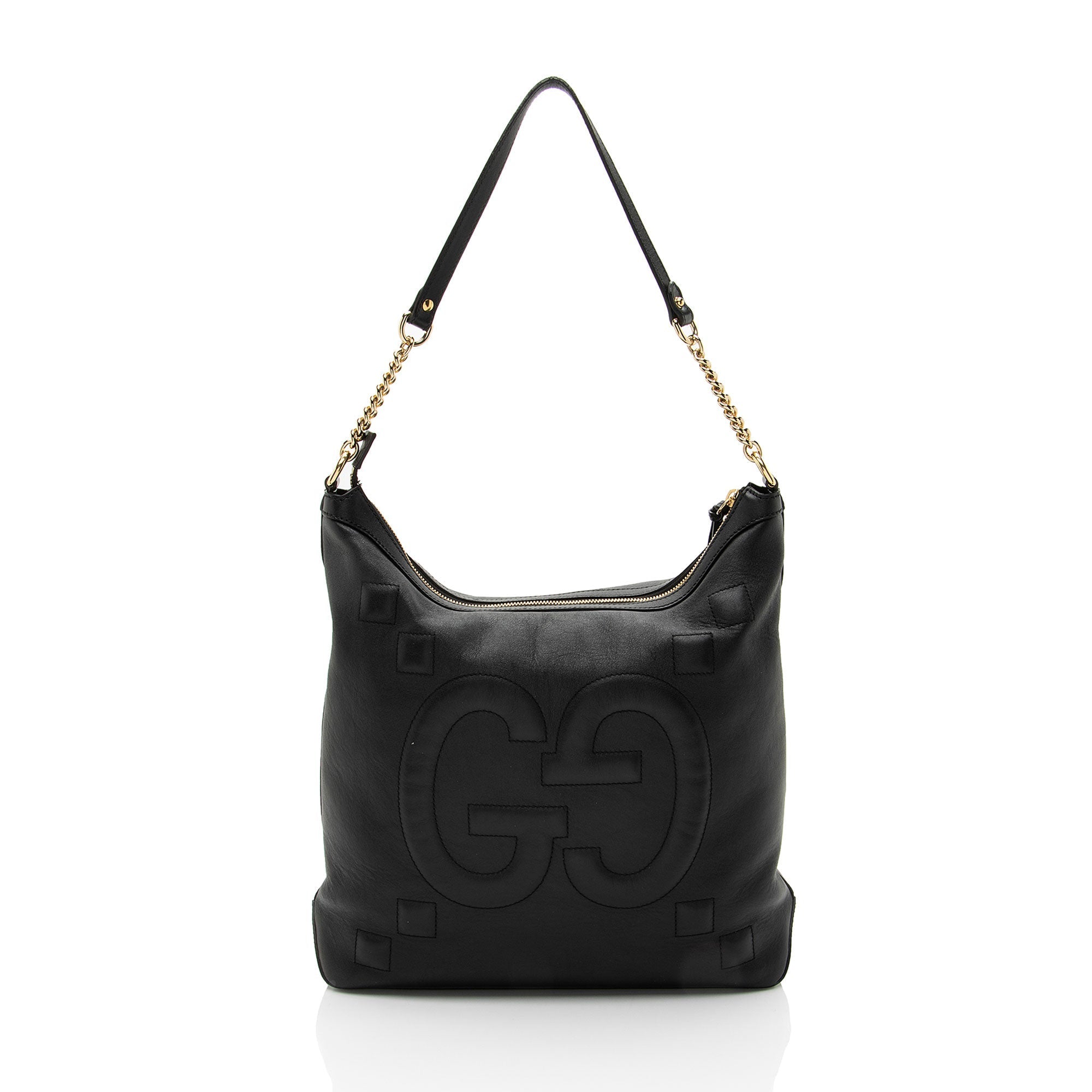 Gucci GG Embossed Calfskin Apollo Shoulder Bag