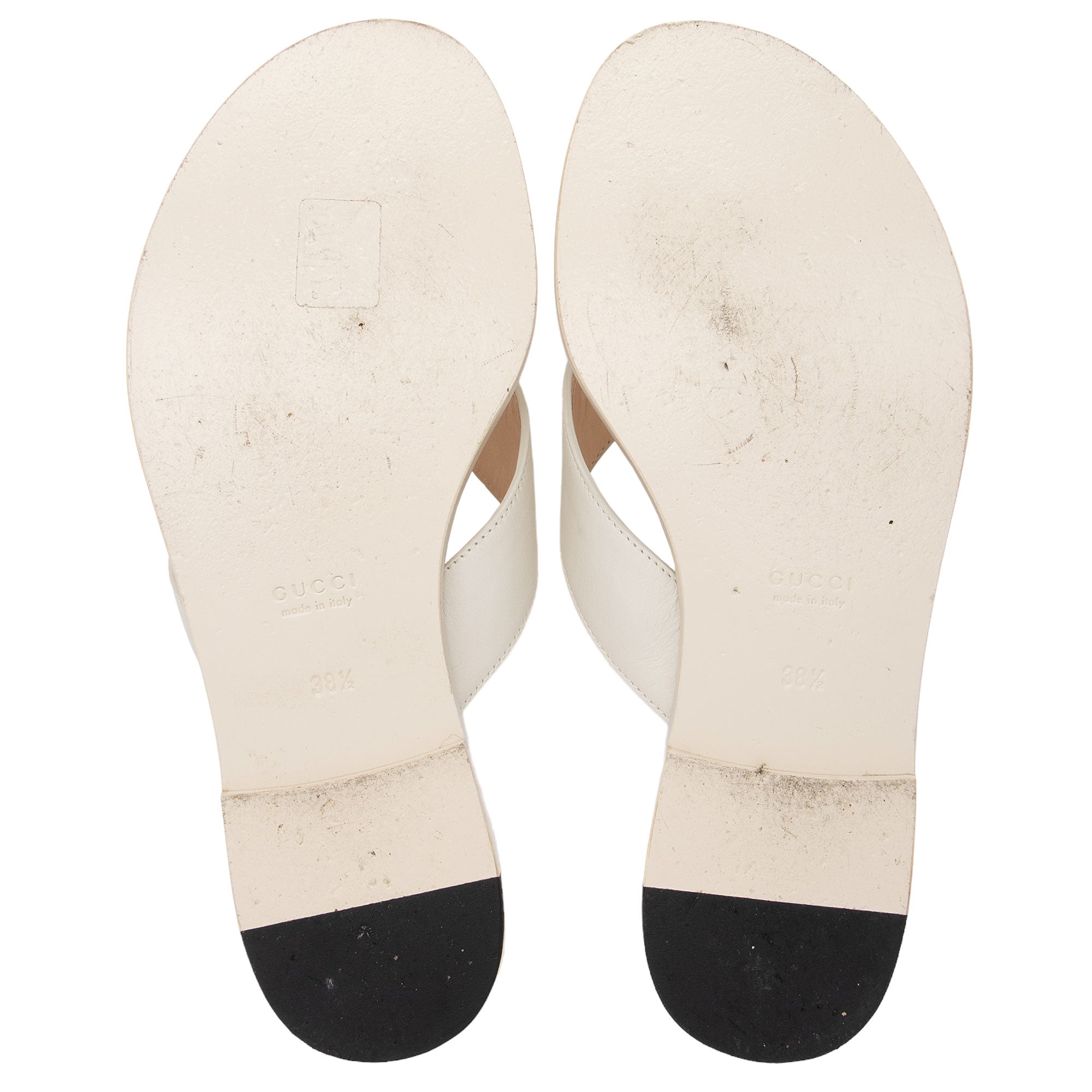 Gucci GG Embossed Interlocking G Thong Sandals - Size 8.5 / 38.5 (SHF-AYzBw4)