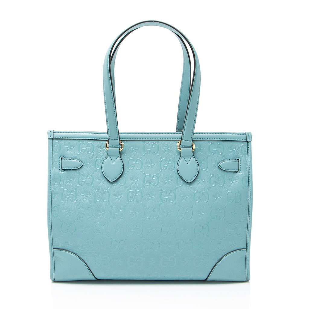 Gucci GG Leather Star Medium Tote