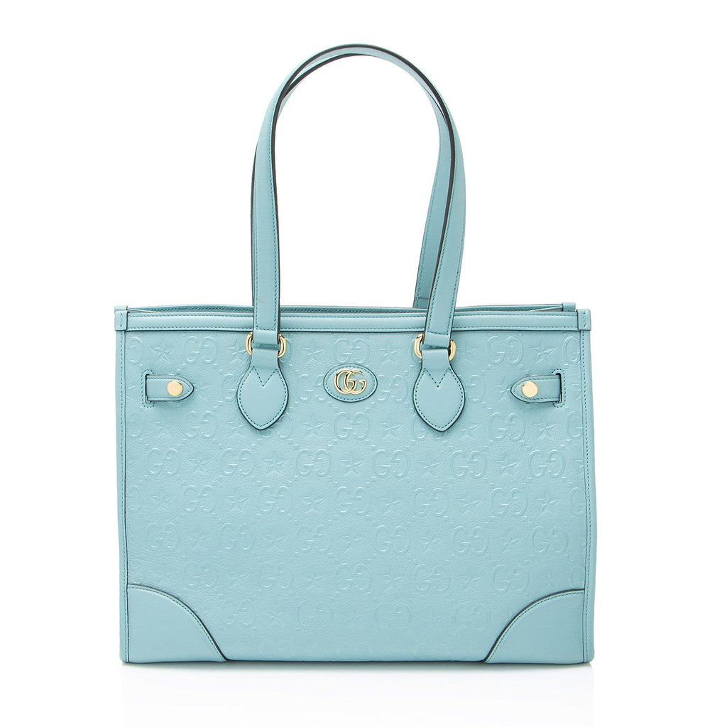 Gucci GG Leather Star Medium Tote