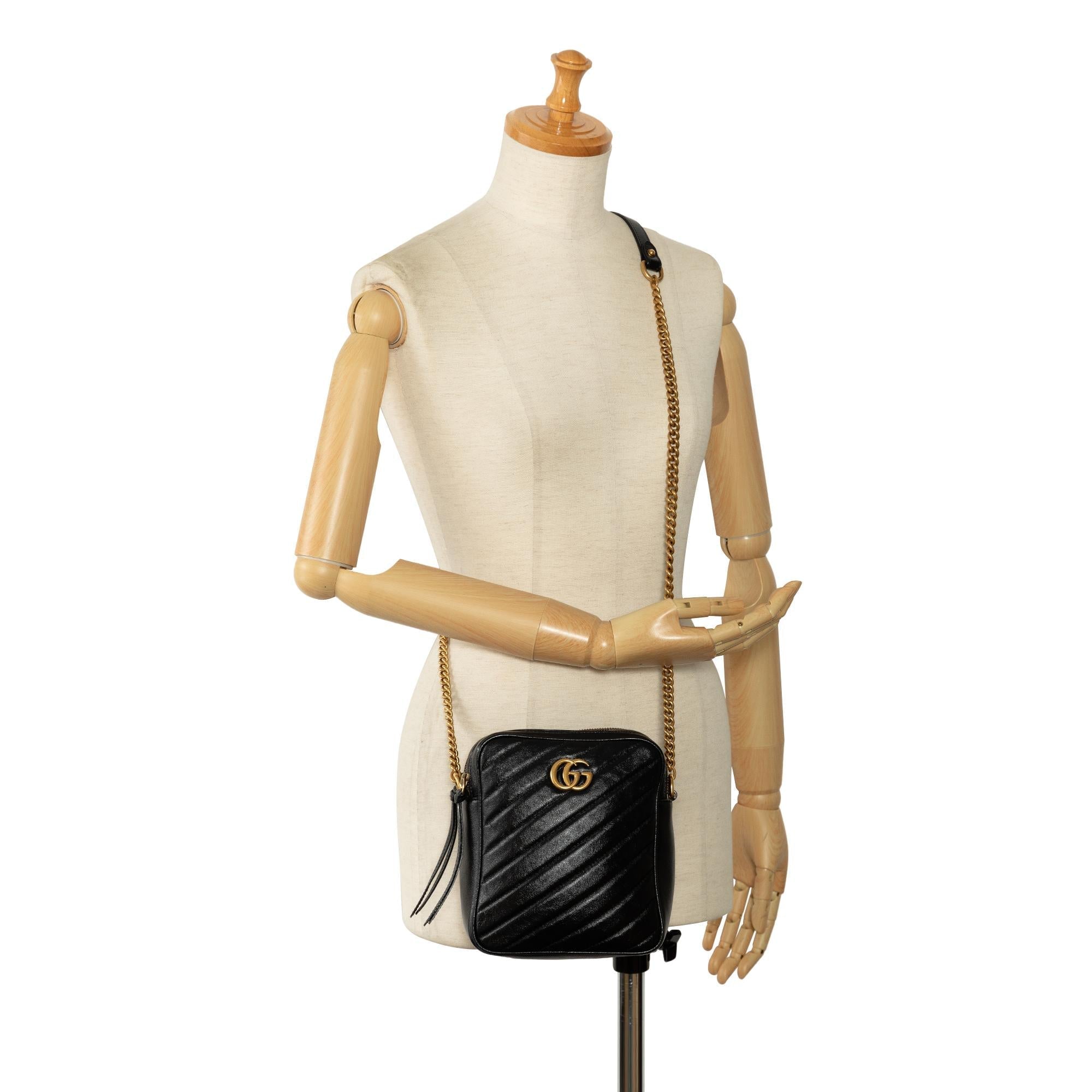 Gucci GG Marmont Double Zip Camera Bag (SHG-KSLWSR)