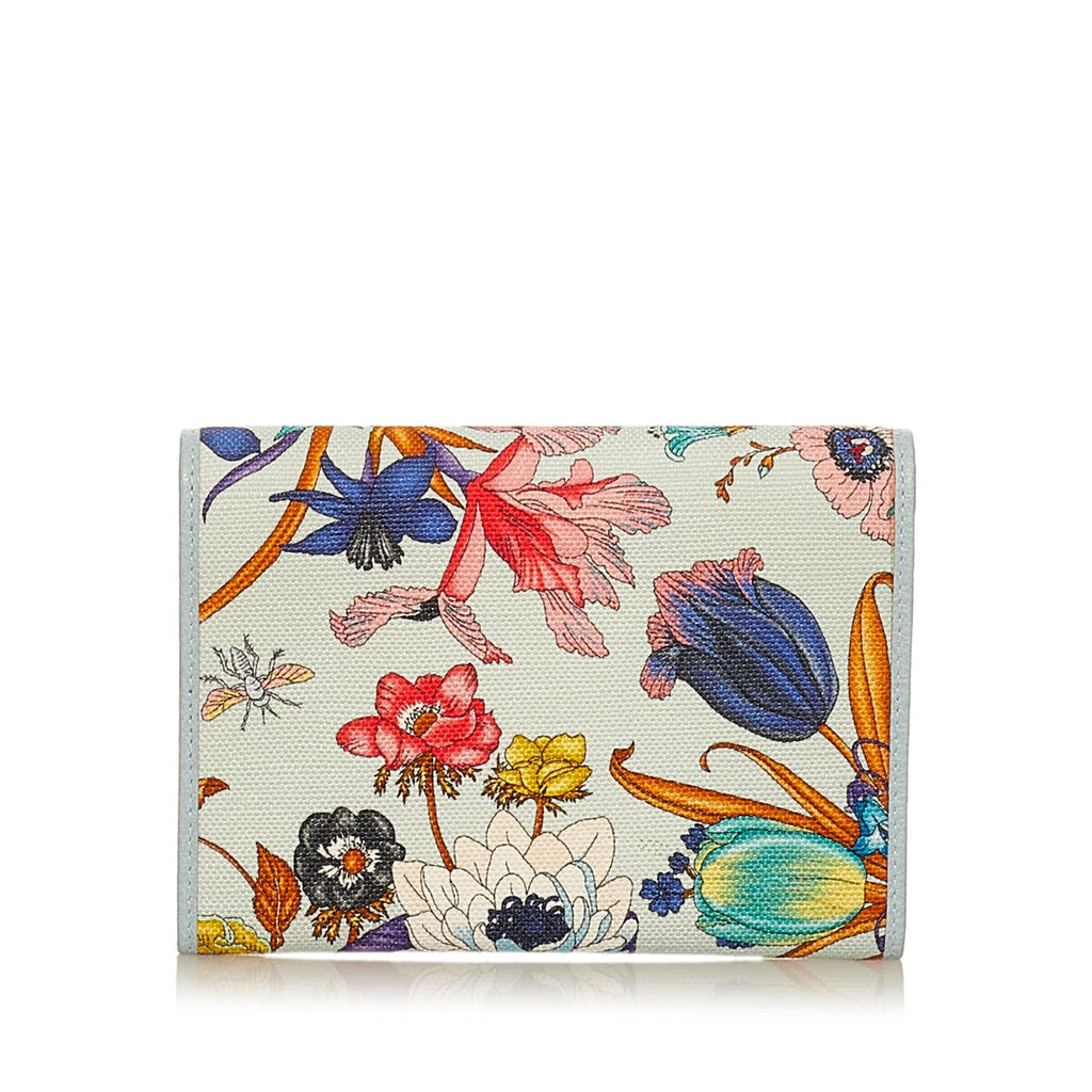 Gucci Gucci Marmont Flora Canvas Small Wallet (SHG-29459)