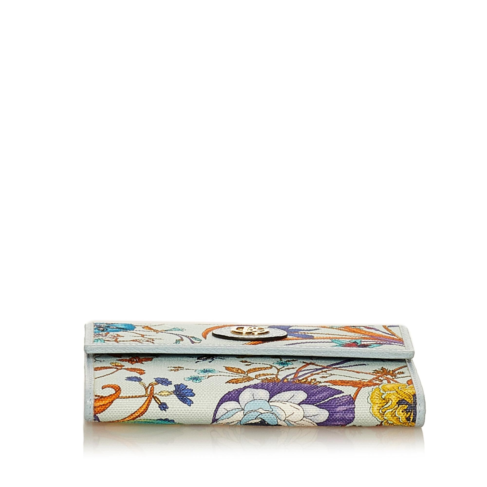Gucci Gucci Marmont Flora Canvas Small Wallet (SHG-29533)