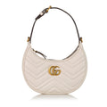 Gucci GG Marmont Half Moon Shaped Matelasse Leather Satchel (SHG-34298)