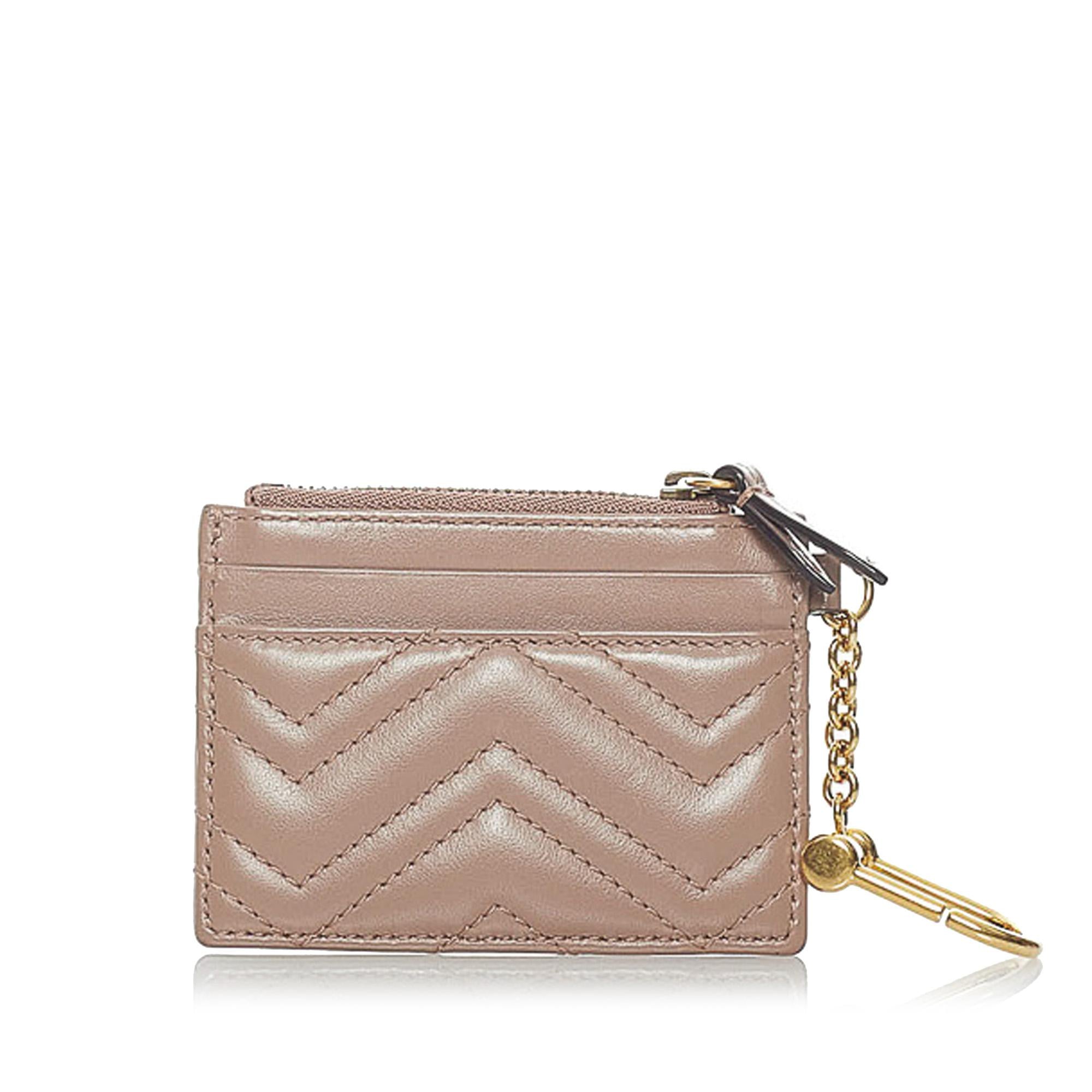 Gucci Gucci Marmont Keychain Wallet Leather Coin Pouch (SHG-32383)