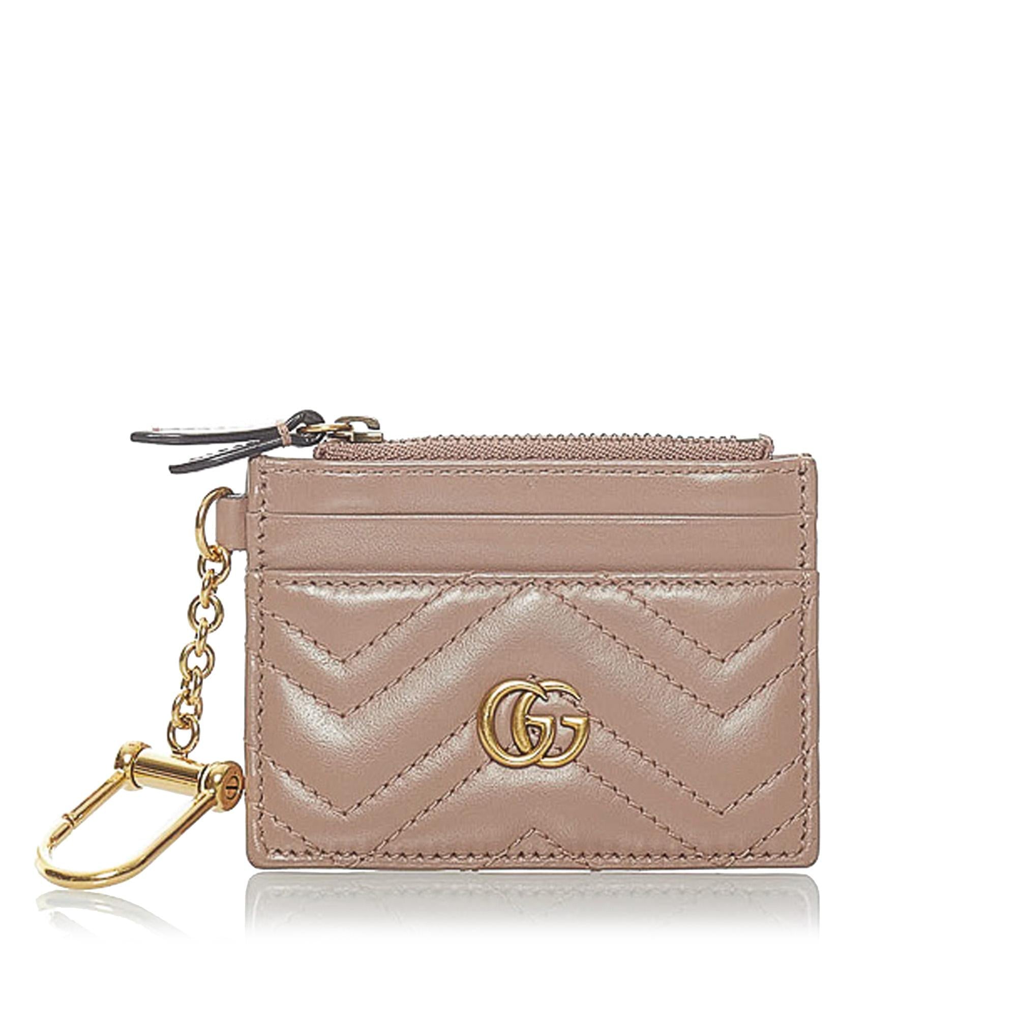 Gucci Gucci Marmont Keychain Wallet Leather Coin Pouch (SHG-32383)