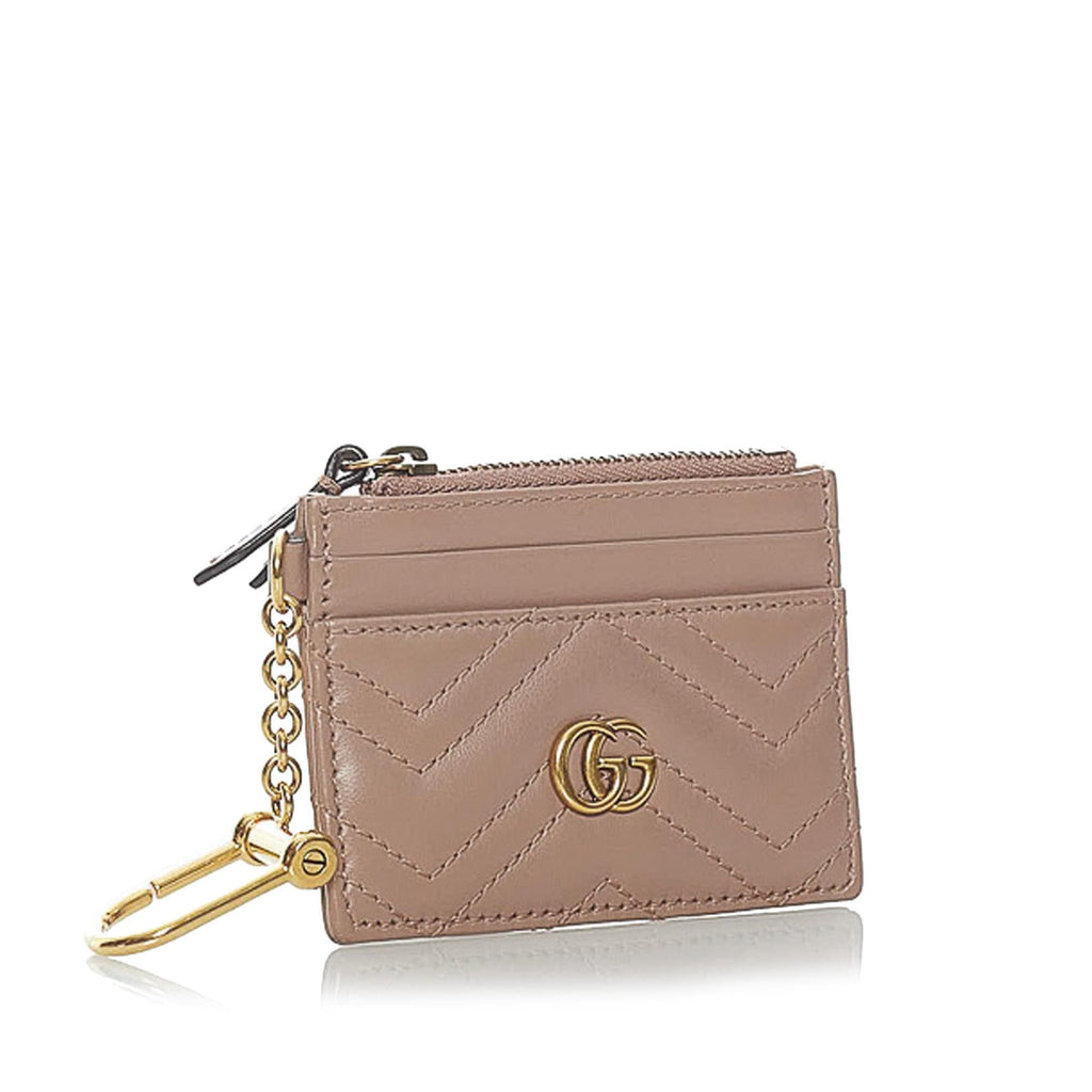 Gucci Gucci Marmont Keychain Wallet Leather Coin Pouch (SHG-32383)