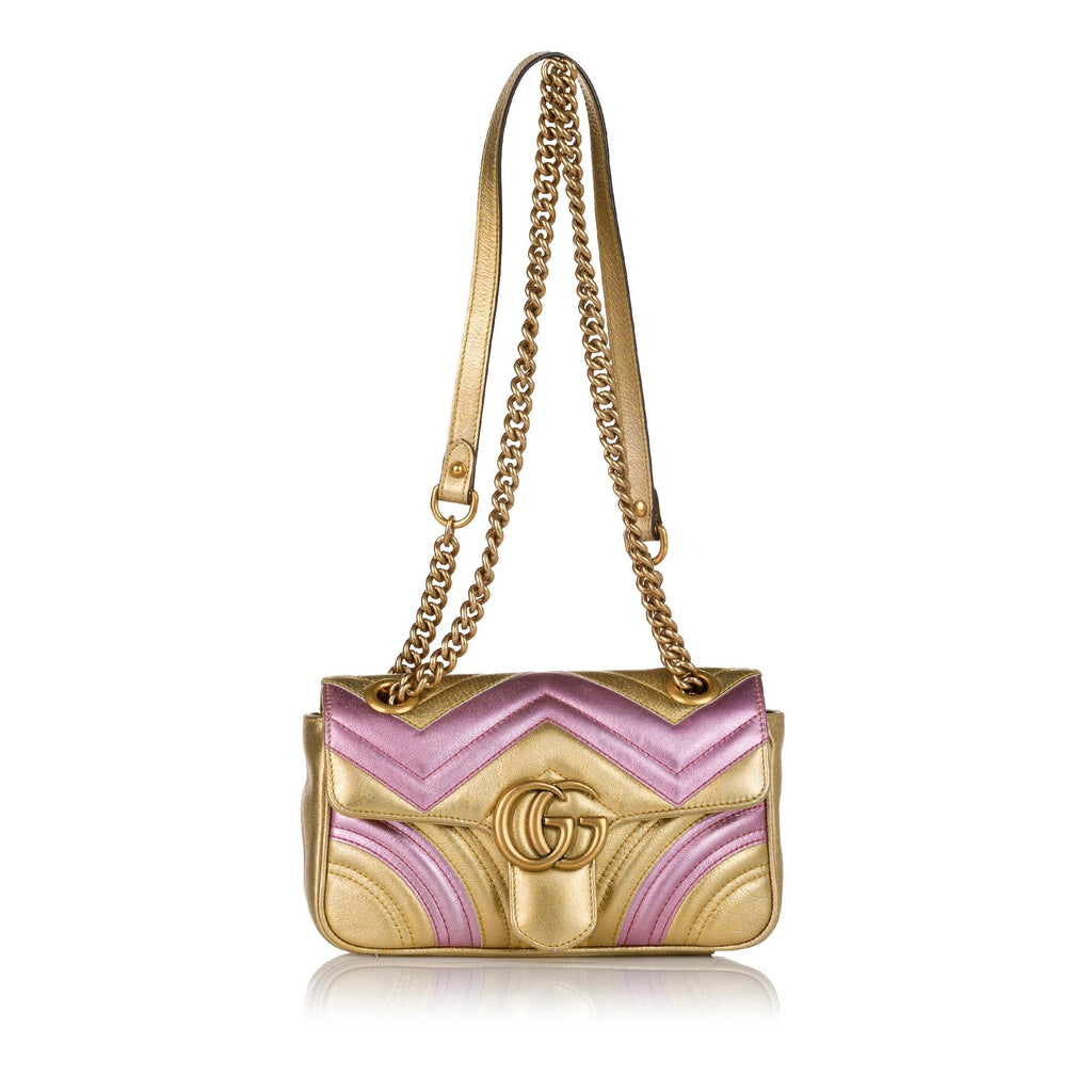Gucci Gucci Marmont Leather Crossbody Bag (SHG-34107)