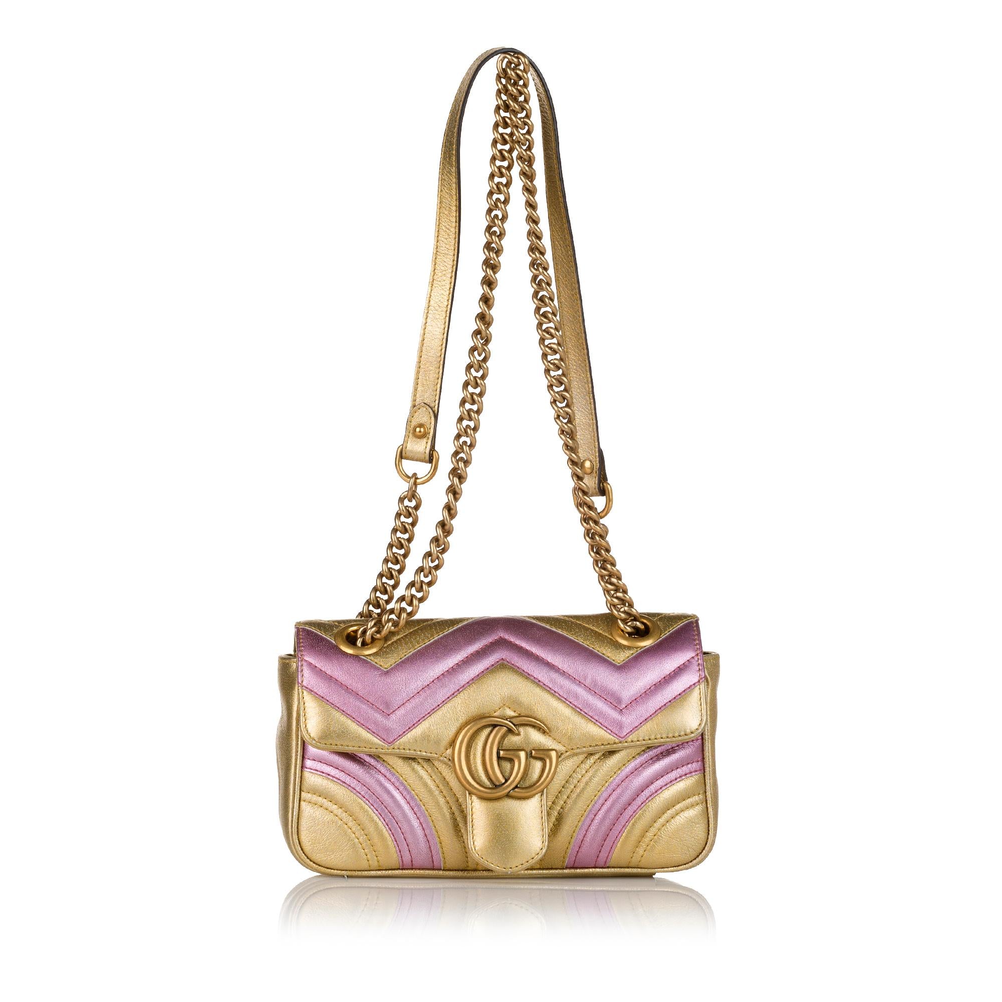 Gucci Gucci Marmont Leather Crossbody Bag (SHG-34107)