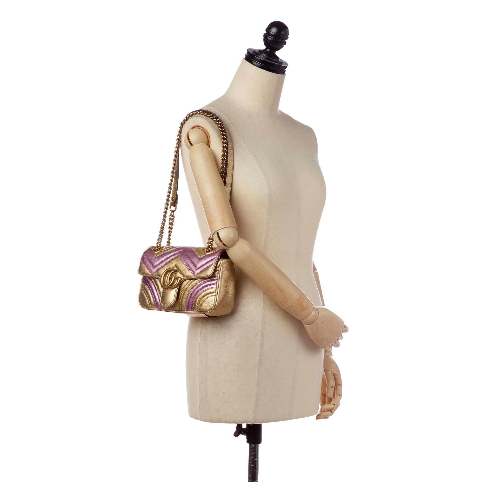 Gucci Gucci Marmont Leather Crossbody Bag (SHG-34107)
