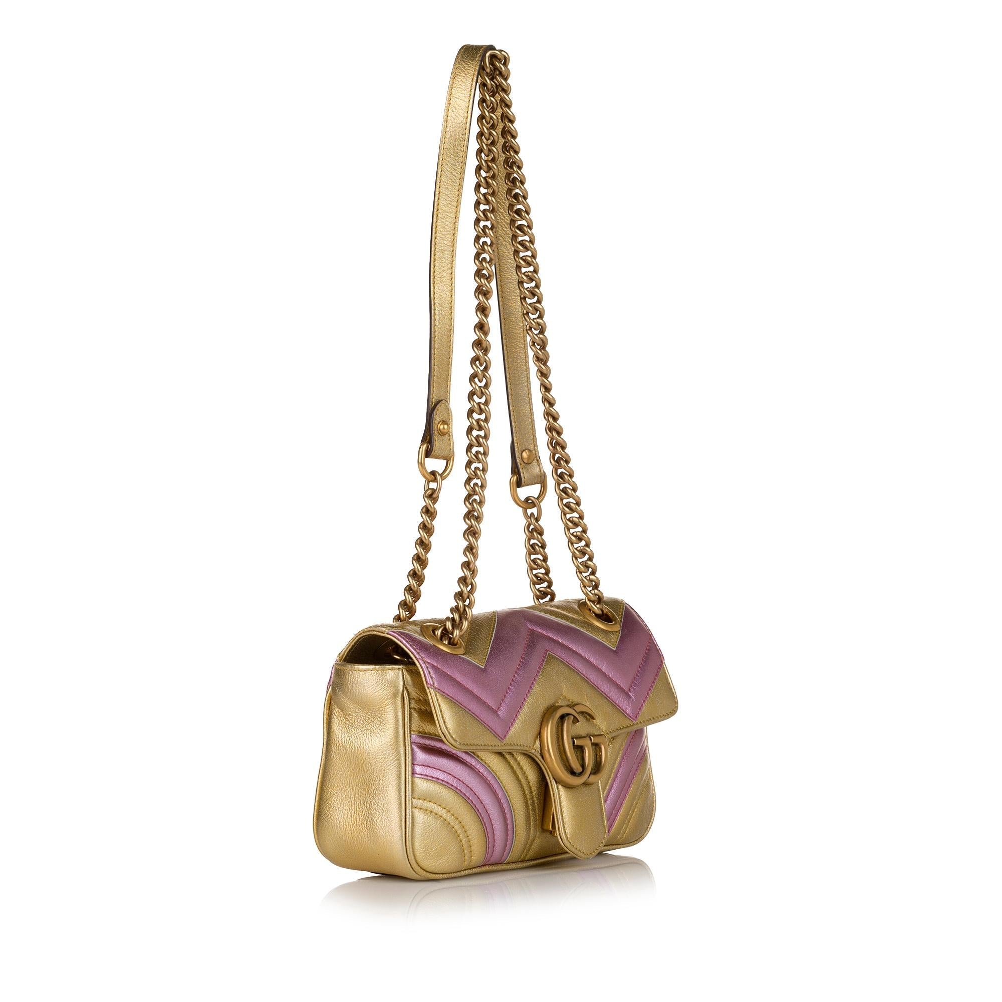 Gucci Gucci Marmont Leather Crossbody Bag (SHG-34107)
