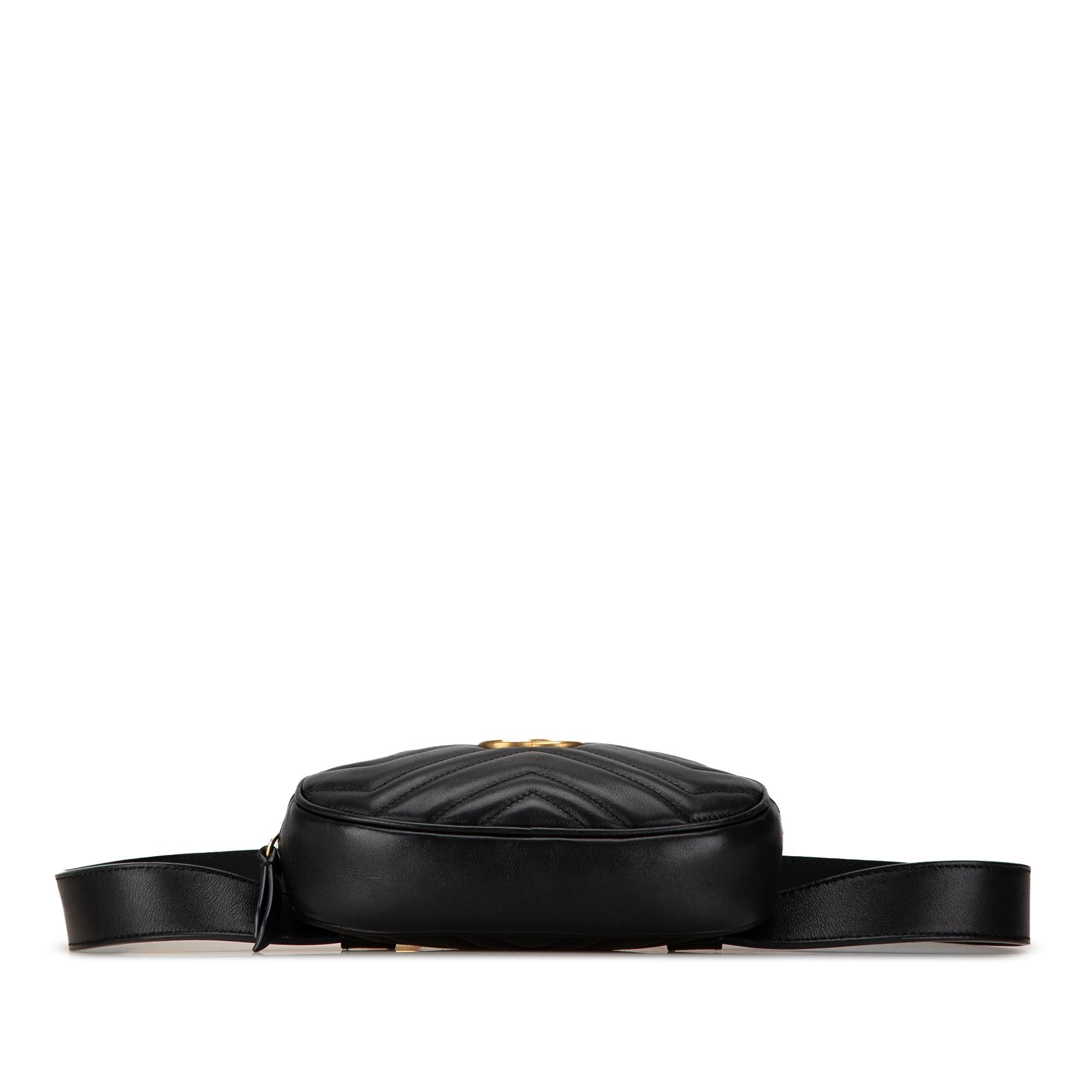 Gucci GG Marmont Leather Matelasse Belt Bag