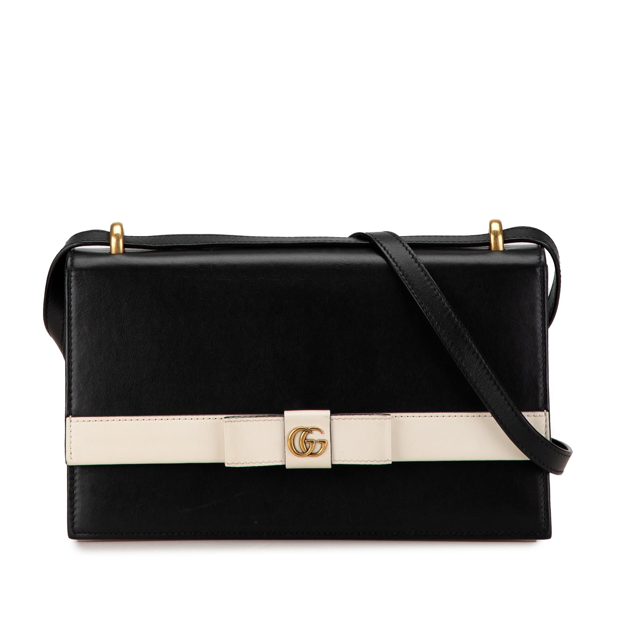 Gucci GG Marmont Leather Ribbon Crossbody (SHG-8Fv04O)